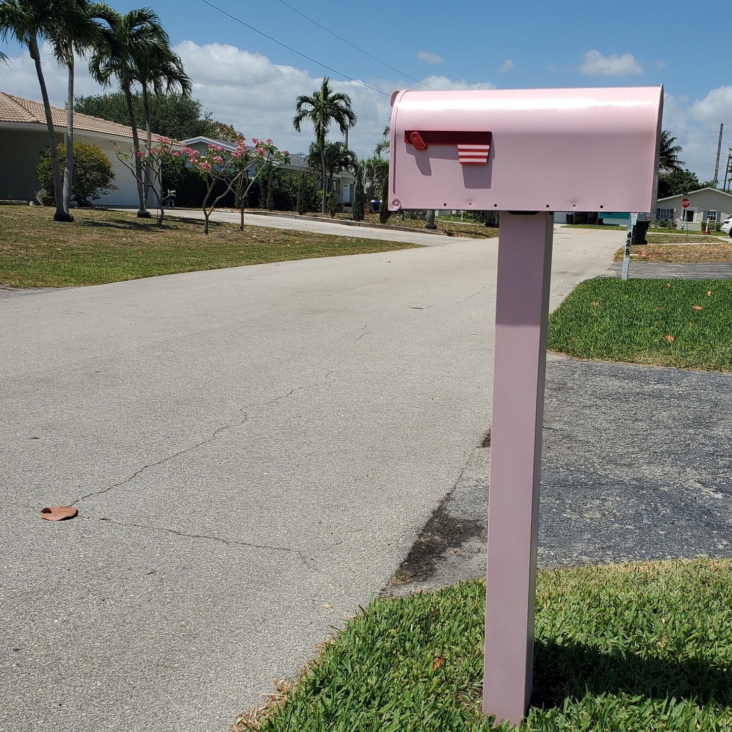 Pretty Pink Mailbox Set - Post + Mailbox Included
