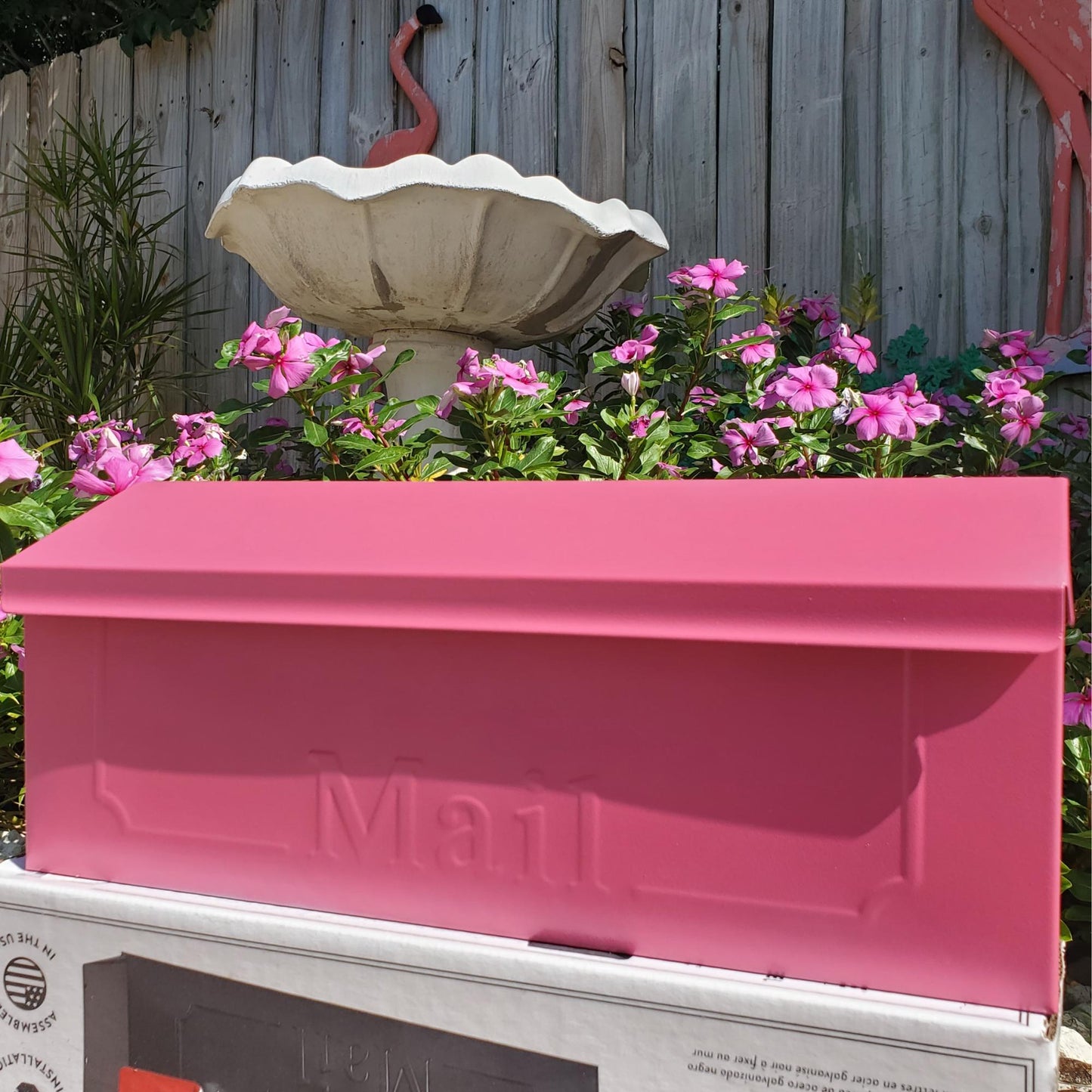 Berry Pink Wall Mount Mailbox