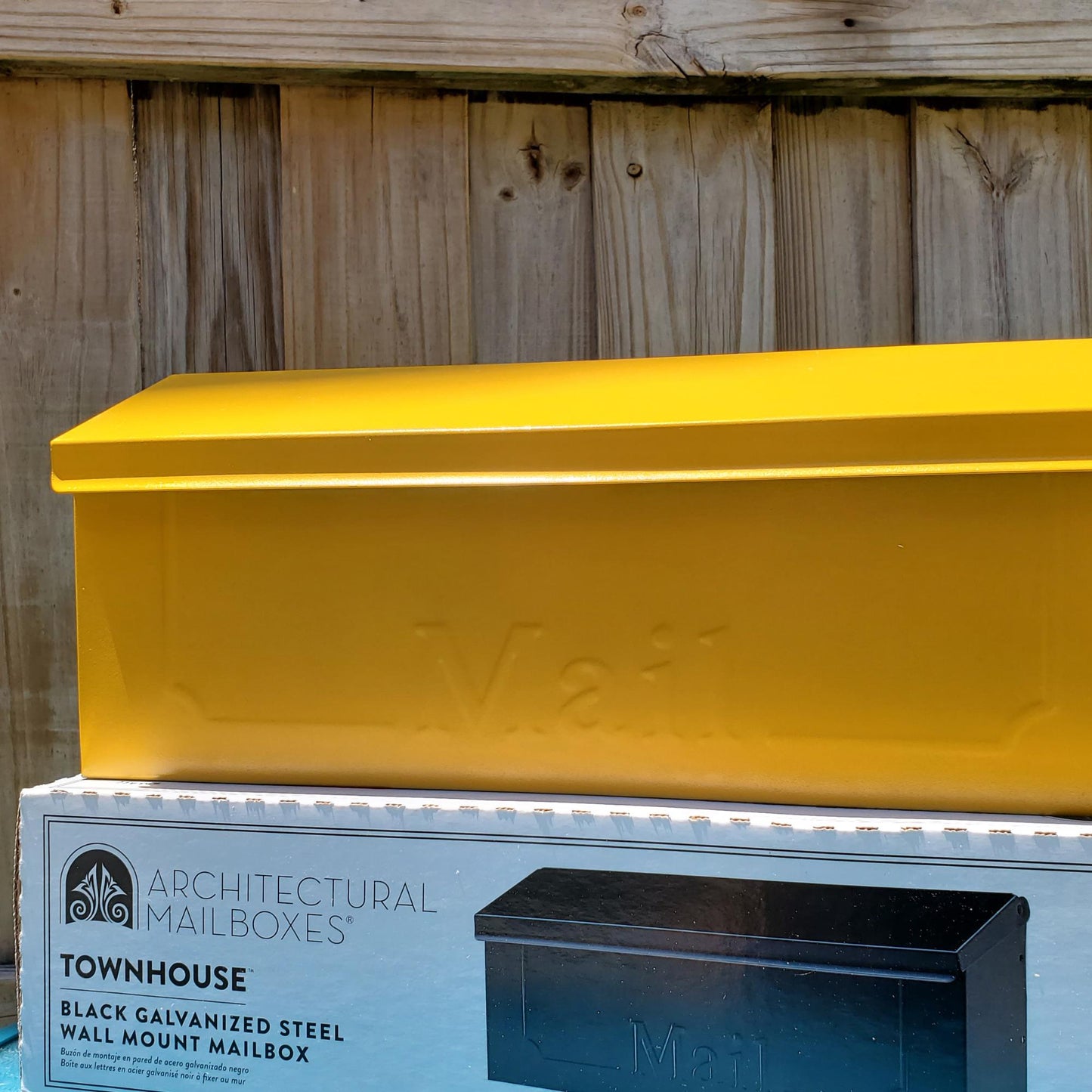Marigold Yellow Wall Mount Mailbox