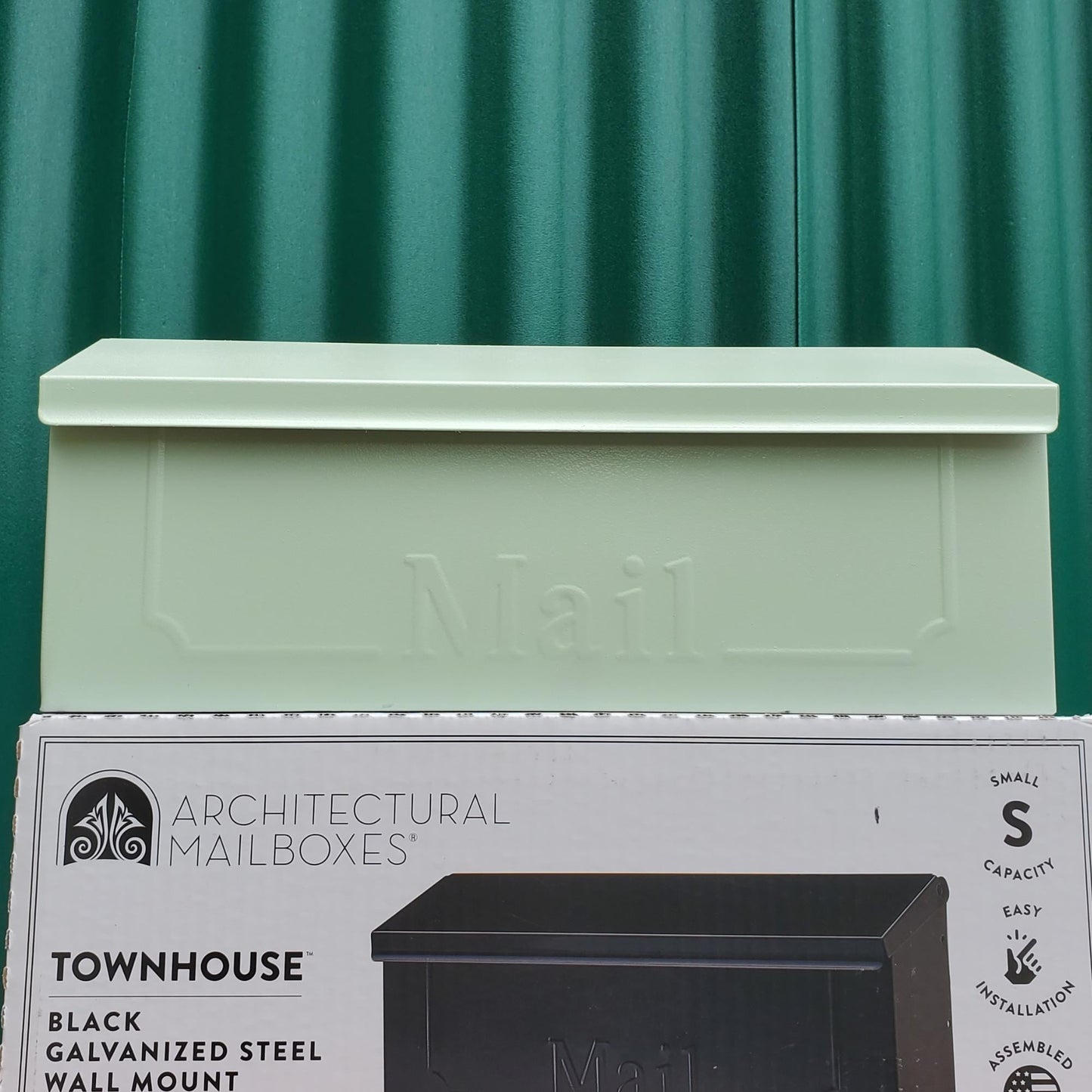 Mint Green Wall Mount Mailbox