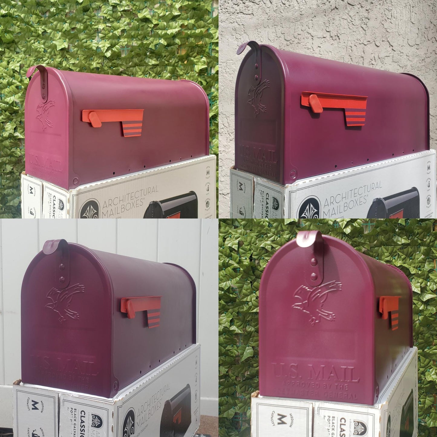 Aubergine Purple Mailbox