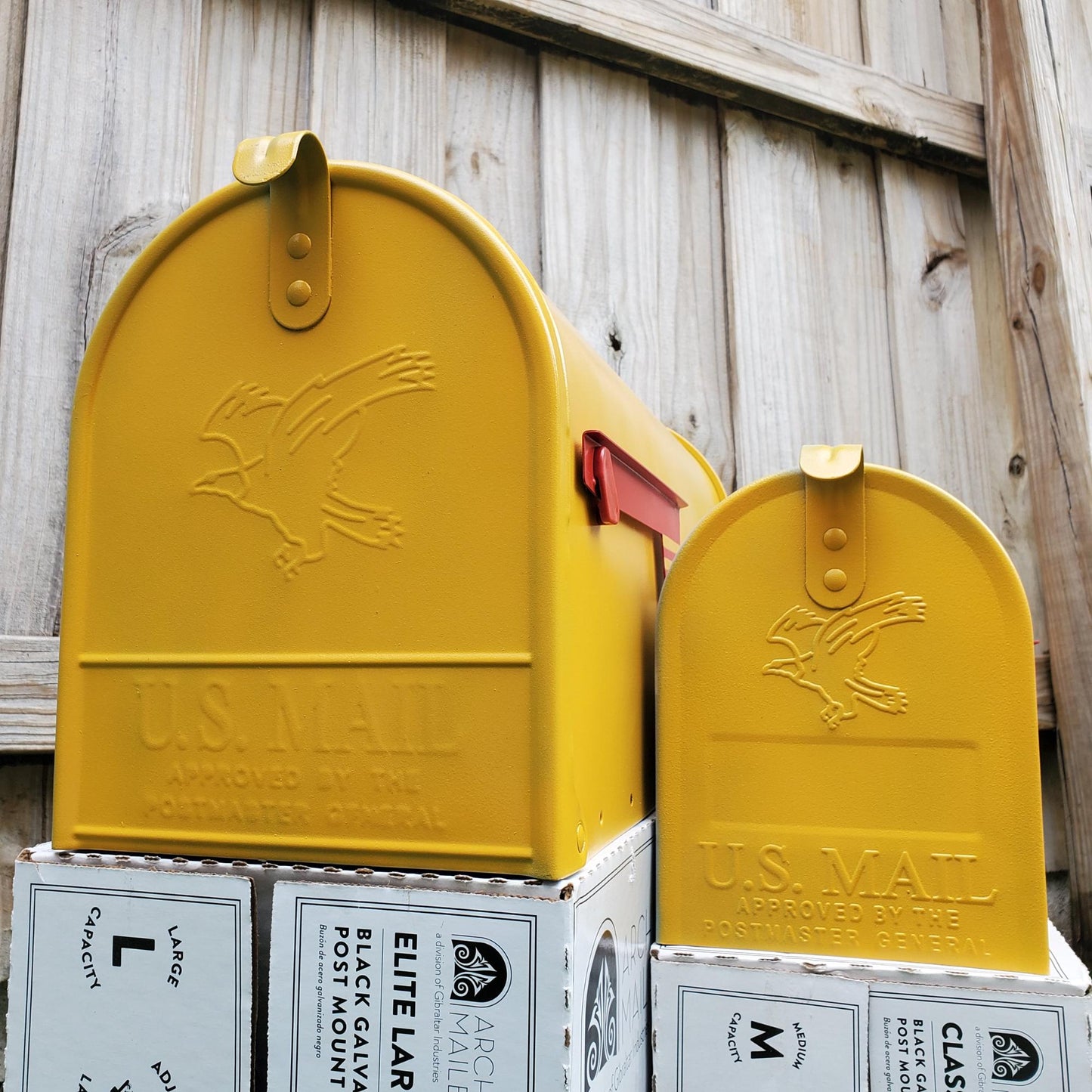 Marigold Yellow Mailbox Set - Post + Mailbox Included