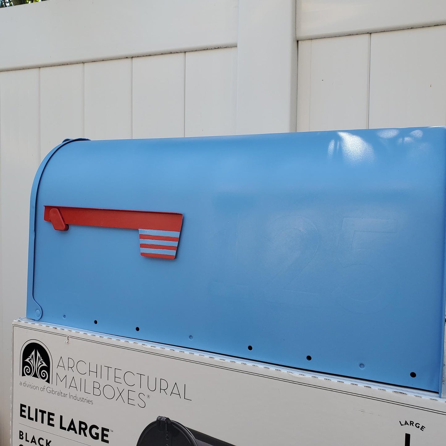 Spa Blue Mailbox