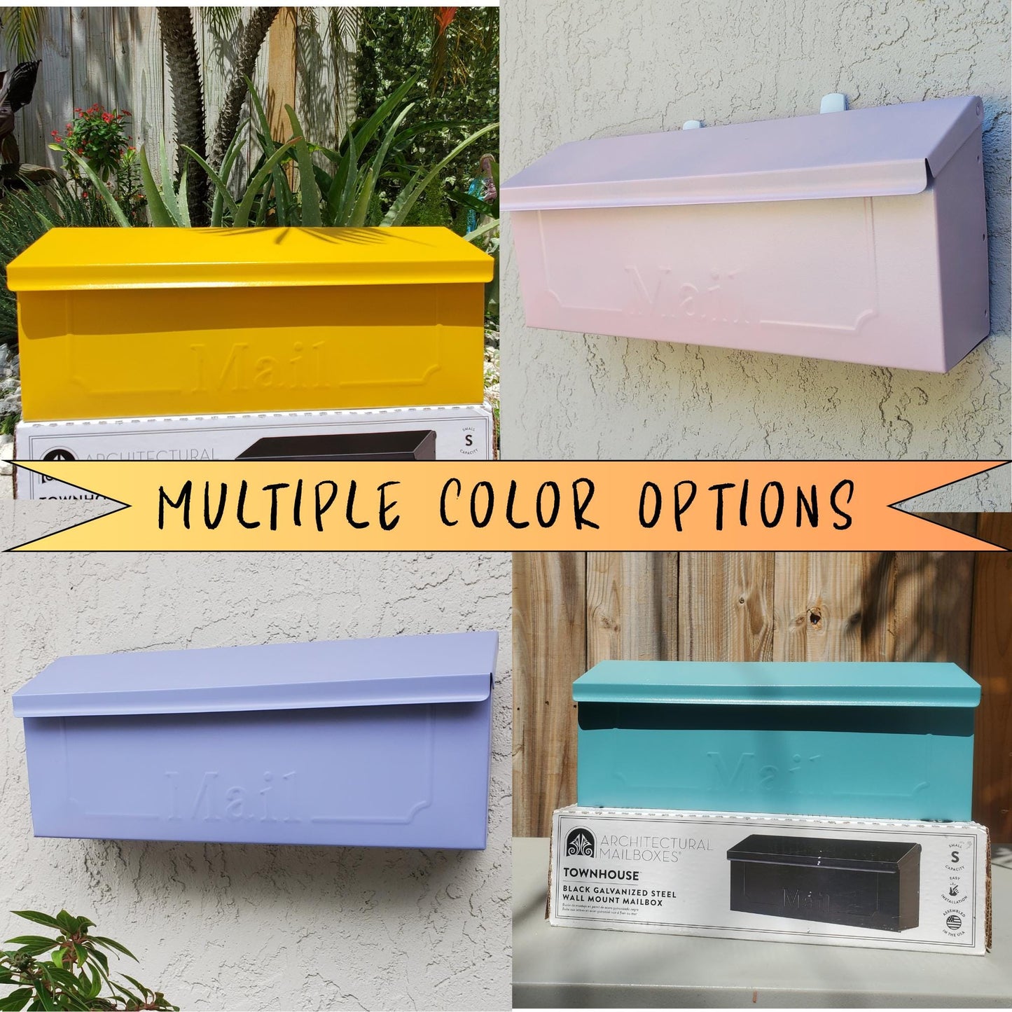 Marigold Yellow Wall Mount Mailbox