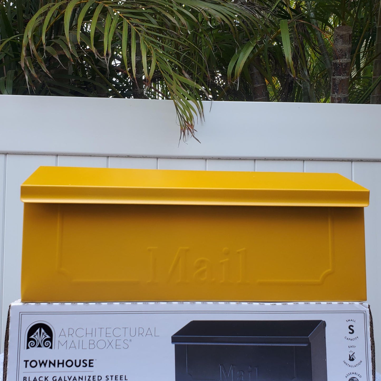 Marigold Yellow Wall Mount Mailbox