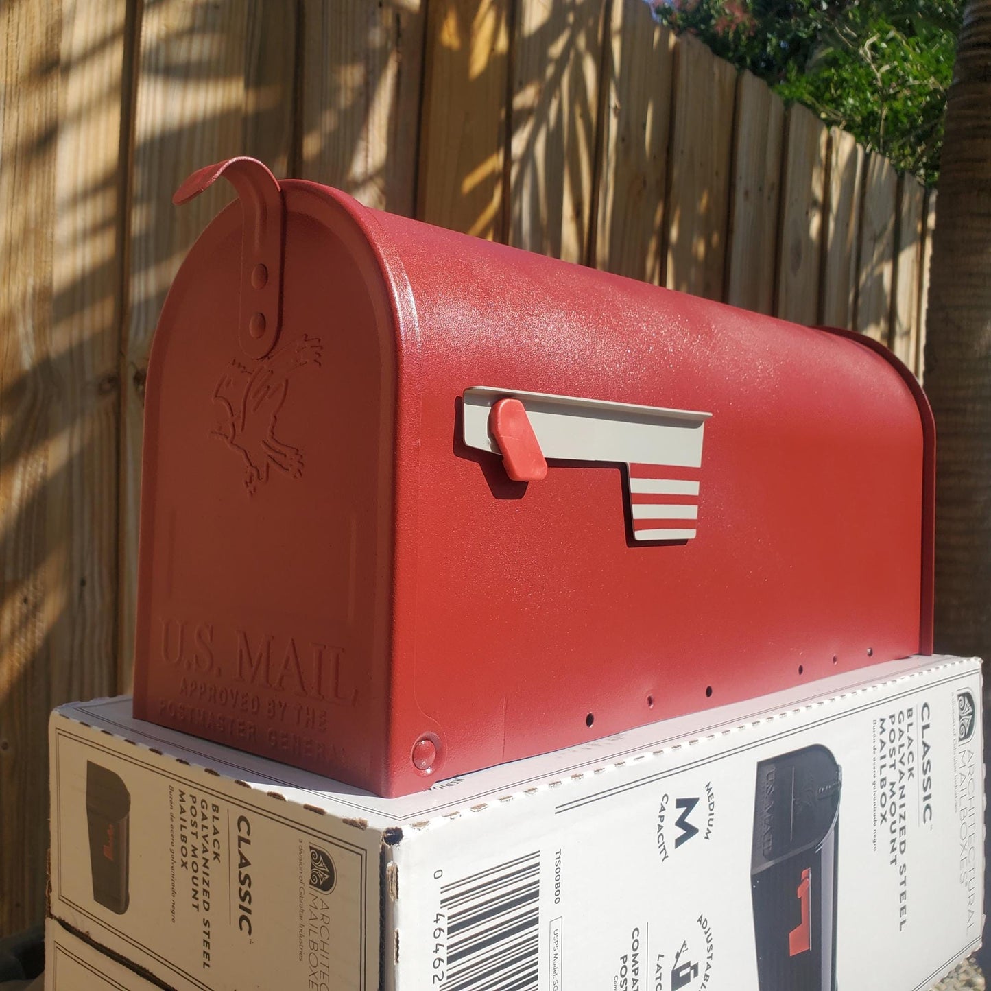 Rustic Red Mailbox
