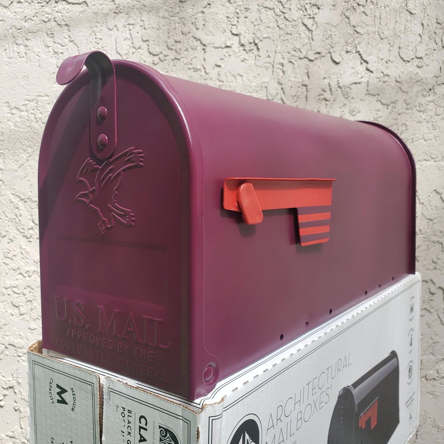 Aubergine Purple Mailbox