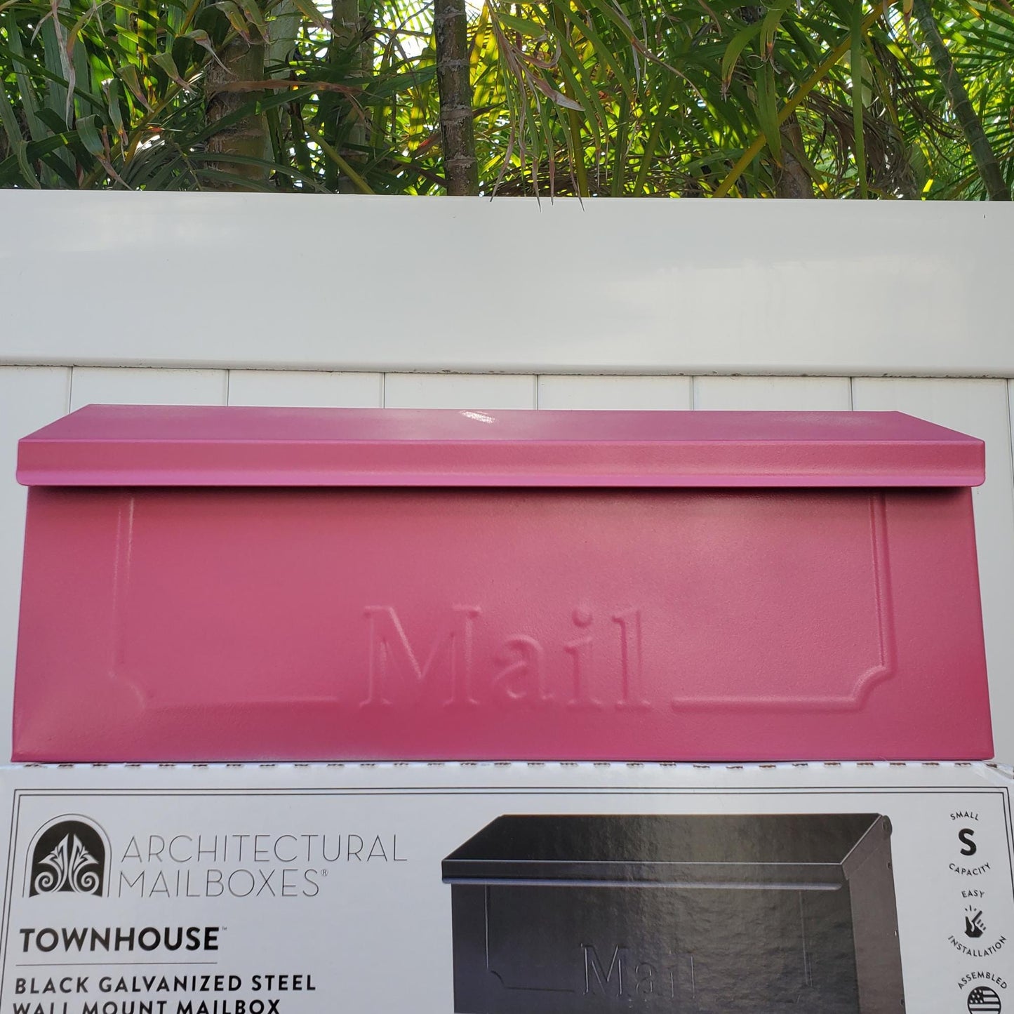 Berry Pink Wall Mount Mailbox
