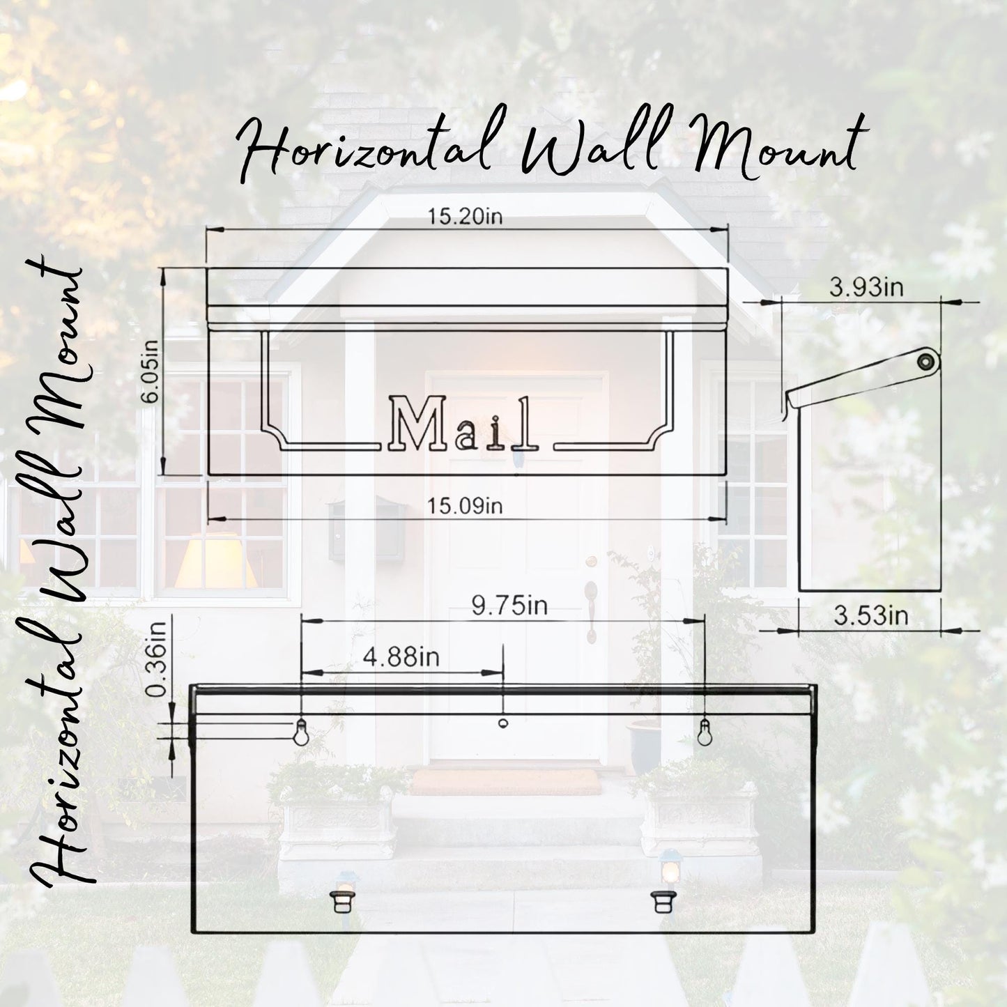 Marigold Yellow Wall Mount Mailbox