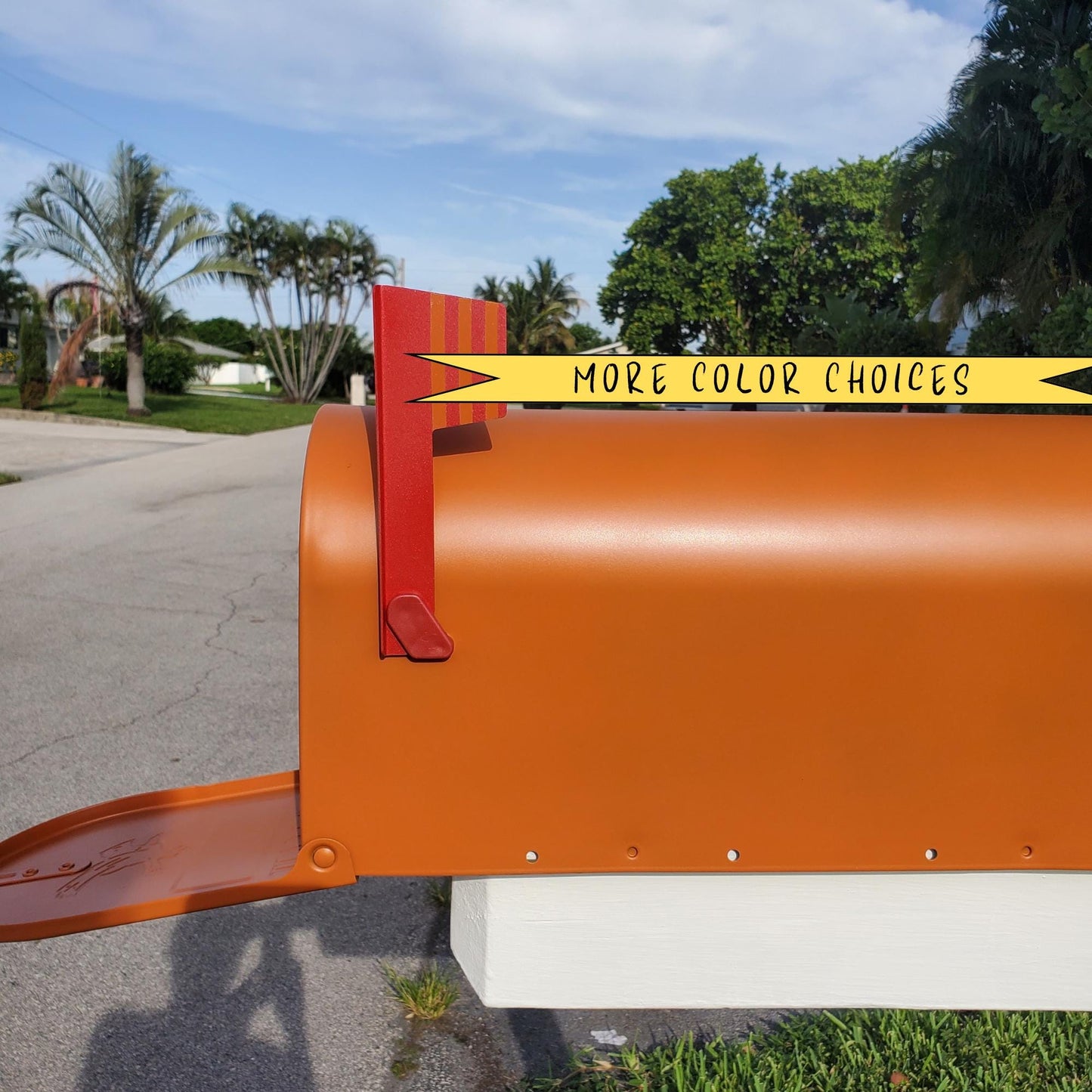 Rustic Orange Mailbox