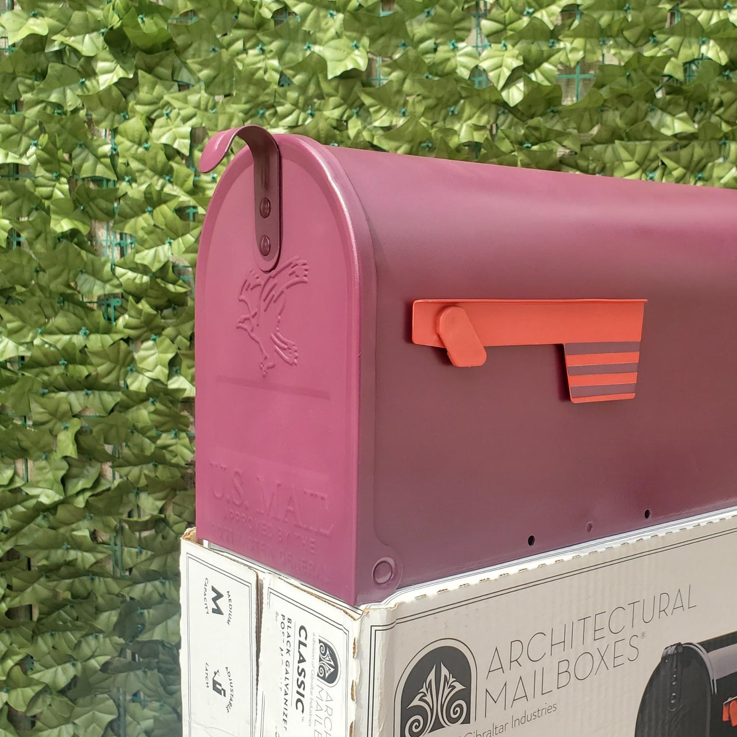Aubergine Purple Mailbox