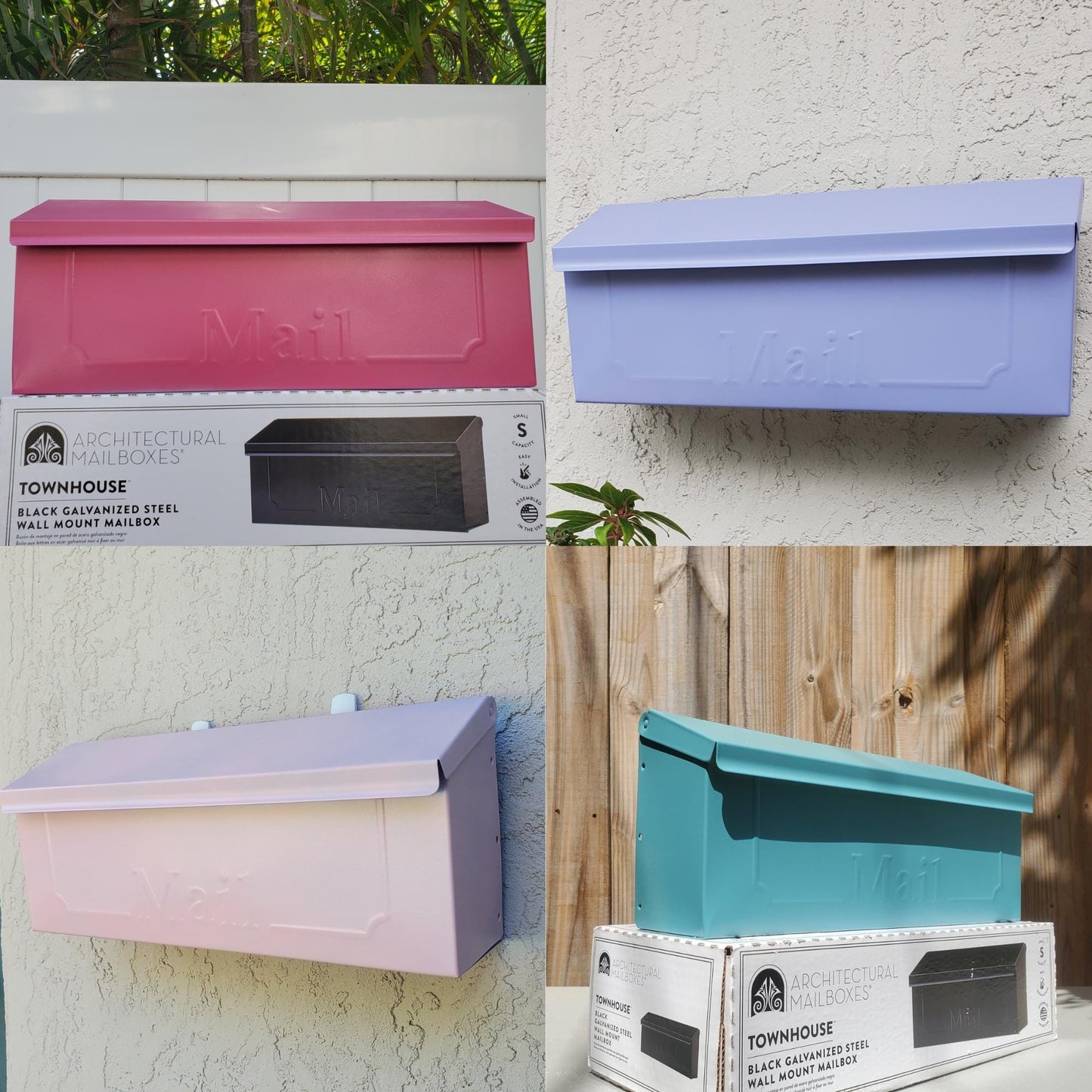 Berry Pink Wall Mount Mailbox