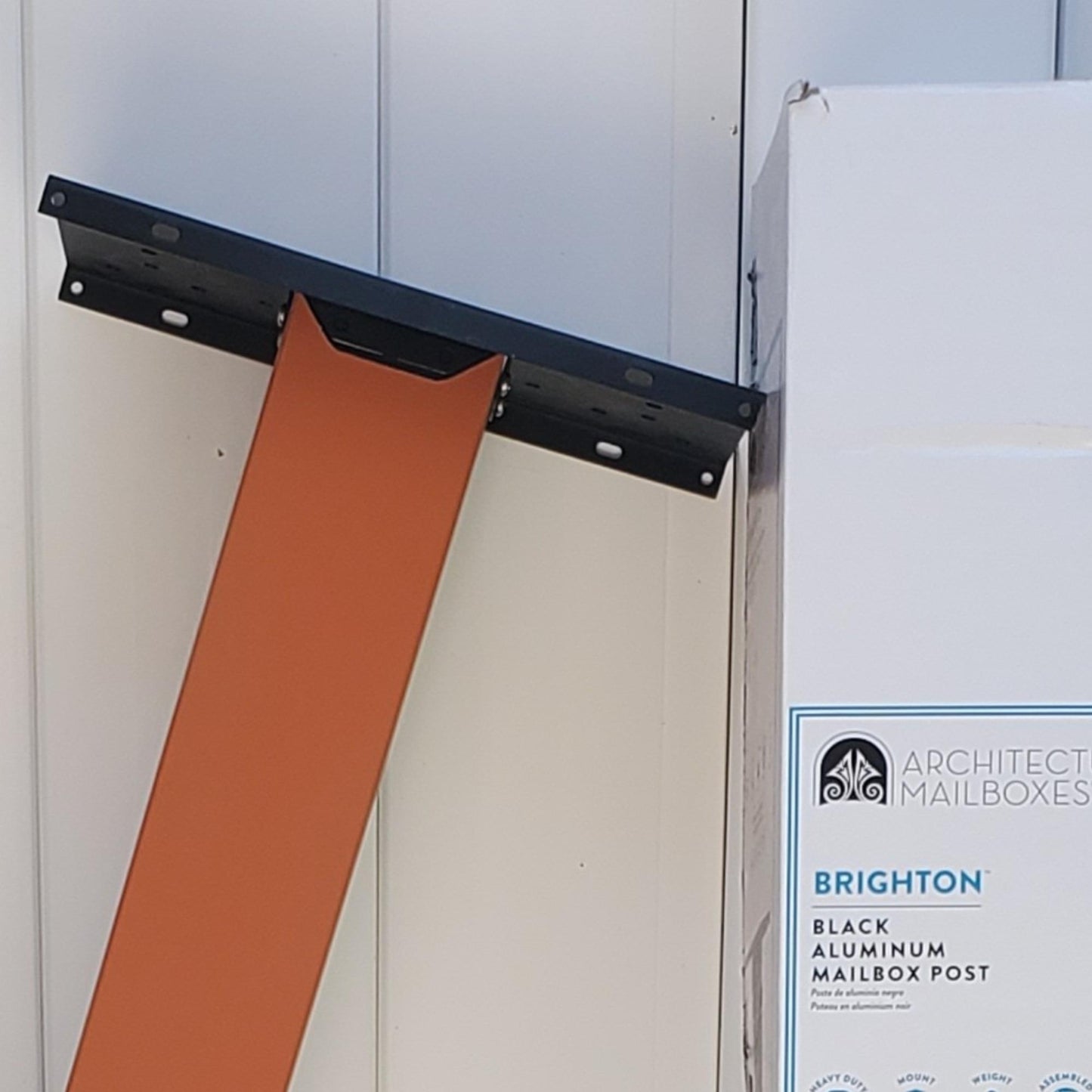 Rustic Orange Mailbox Set - Post + Mailbox Included