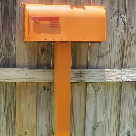Rustic Orange Mailbox