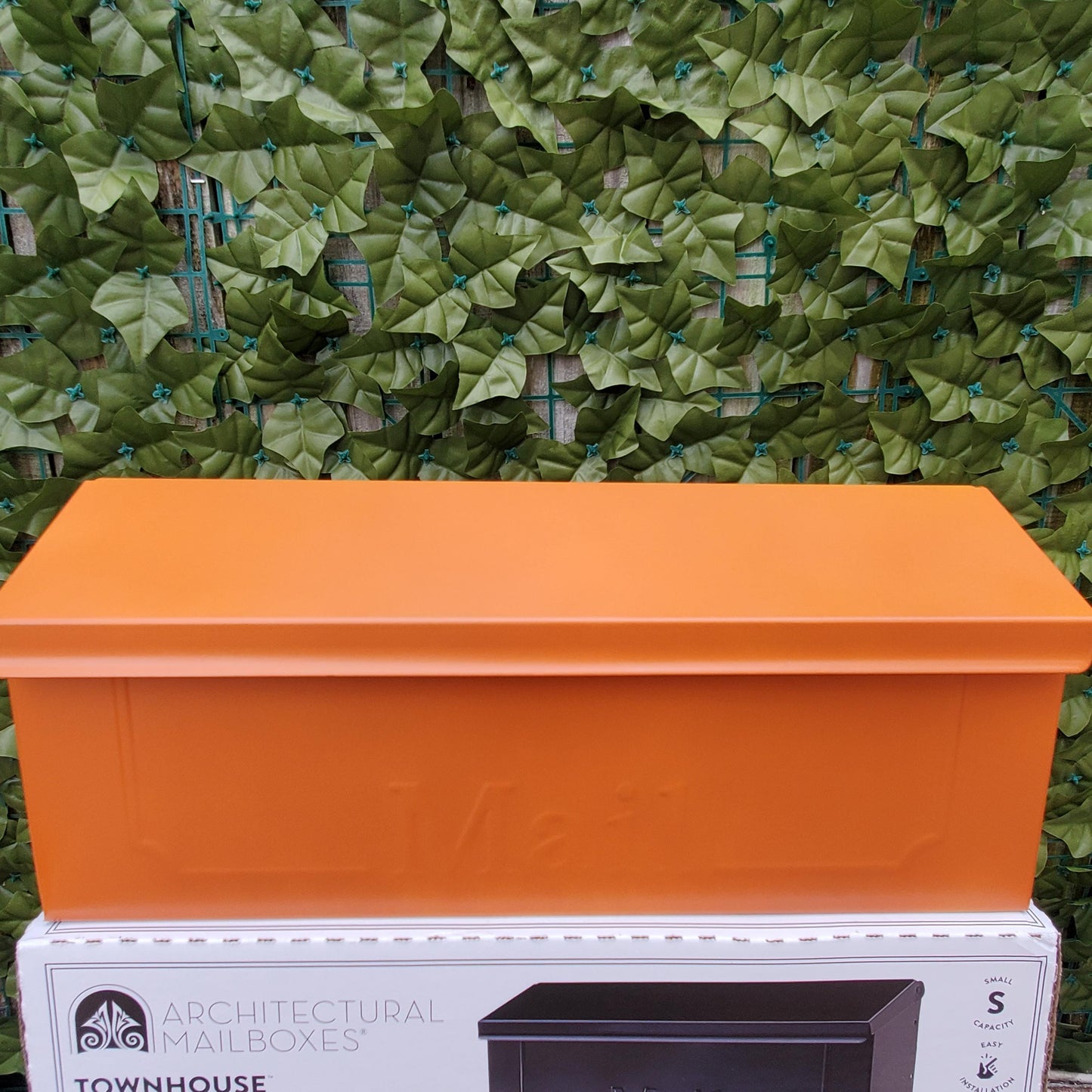 Rustic Orange Wall Mount Mailbox
