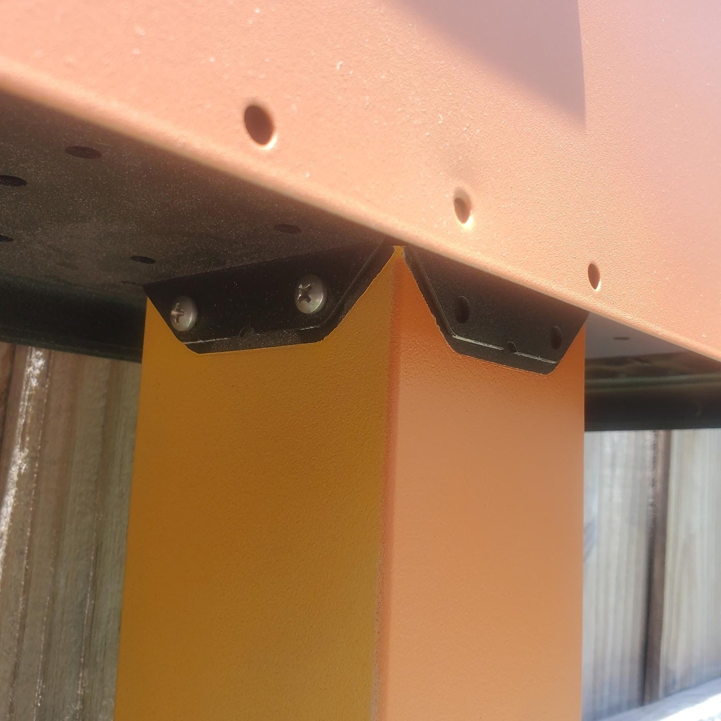 Rustic Orange Mailbox Set - Post + Mailbox Included
