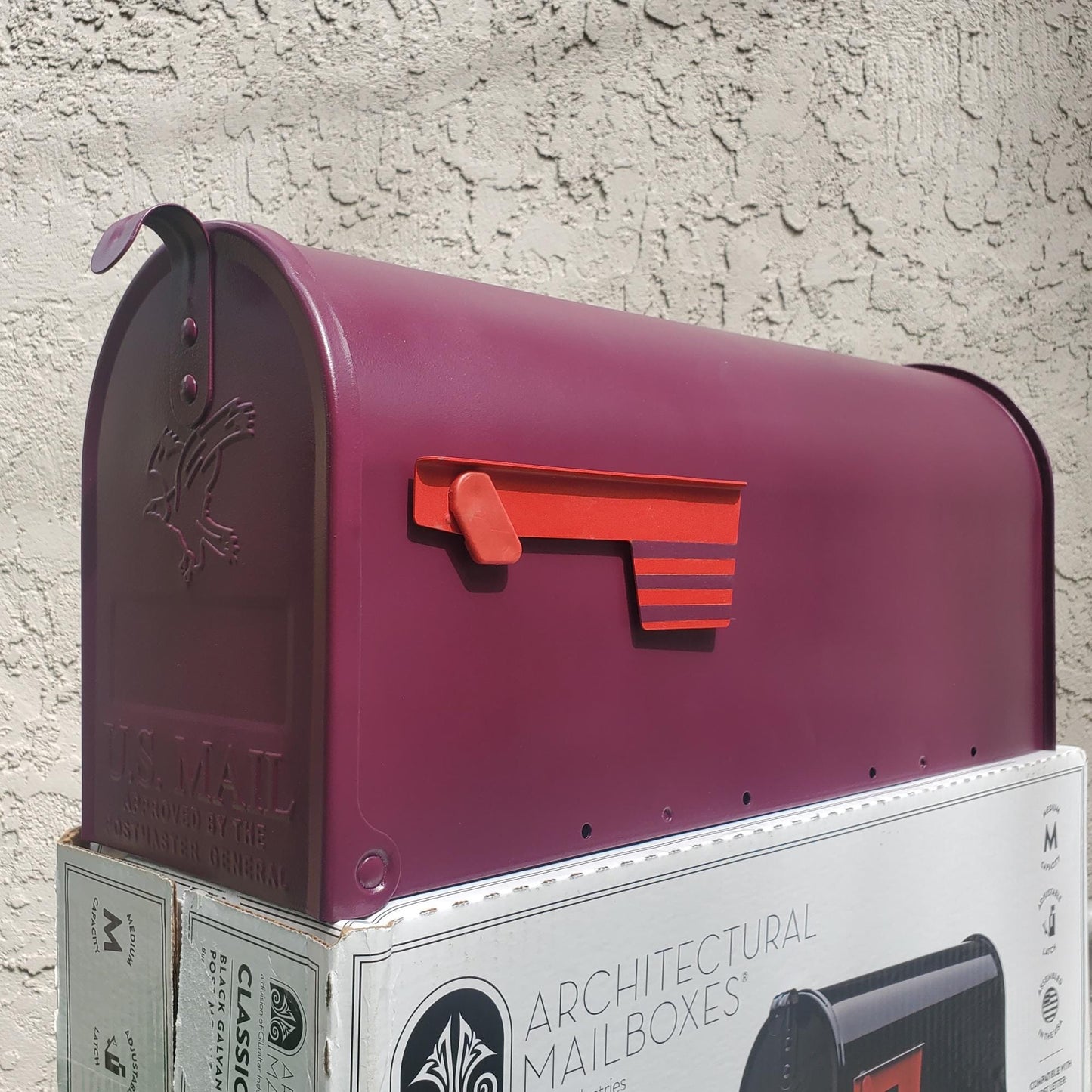 Aubergine Purple Mailbox