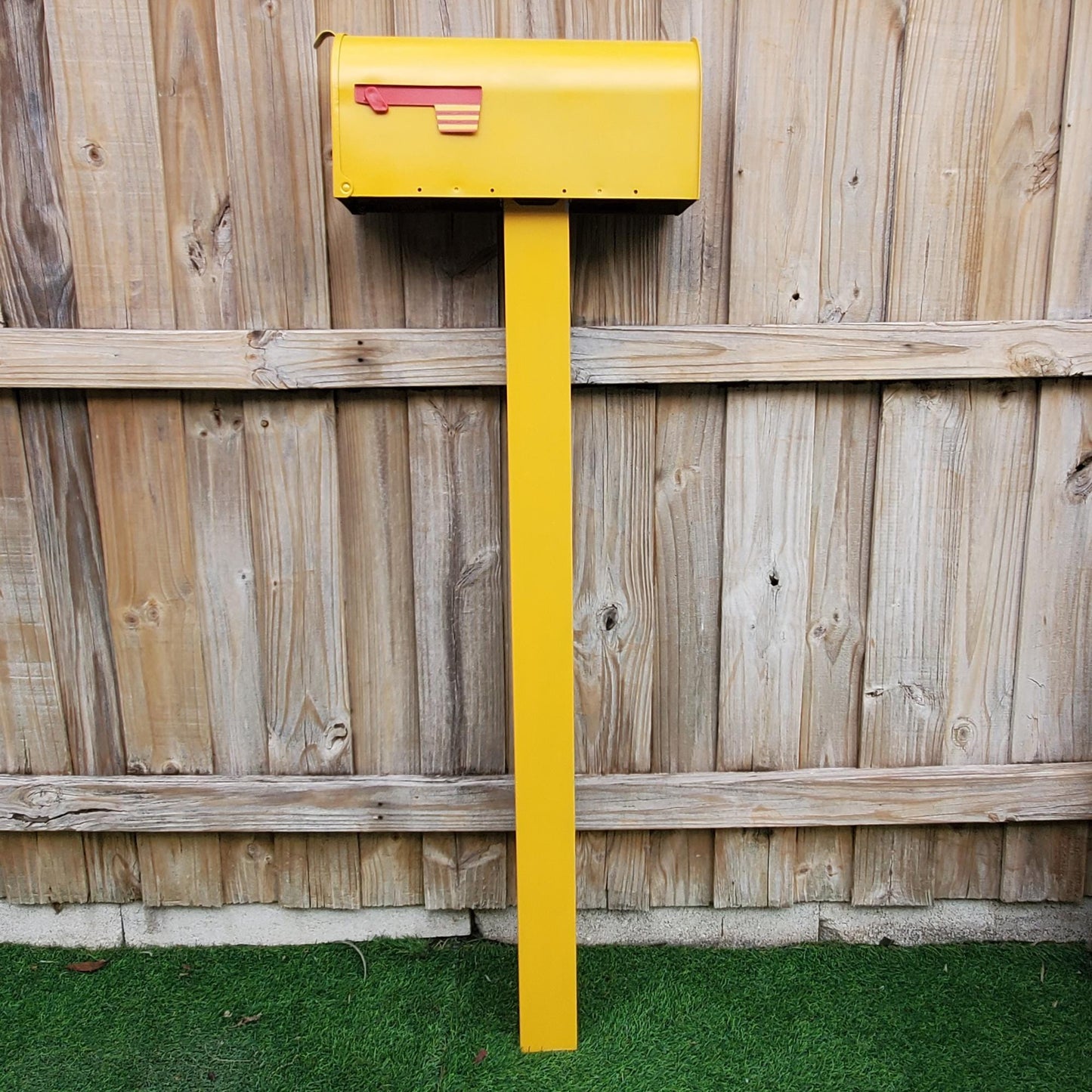 Marigold Yellow Mailbox Set - Post + Mailbox Included