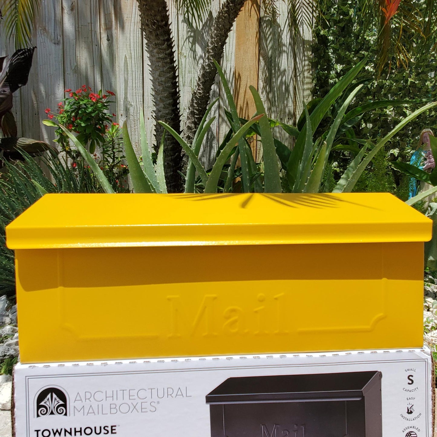Marigold Yellow Wall Mount Mailbox