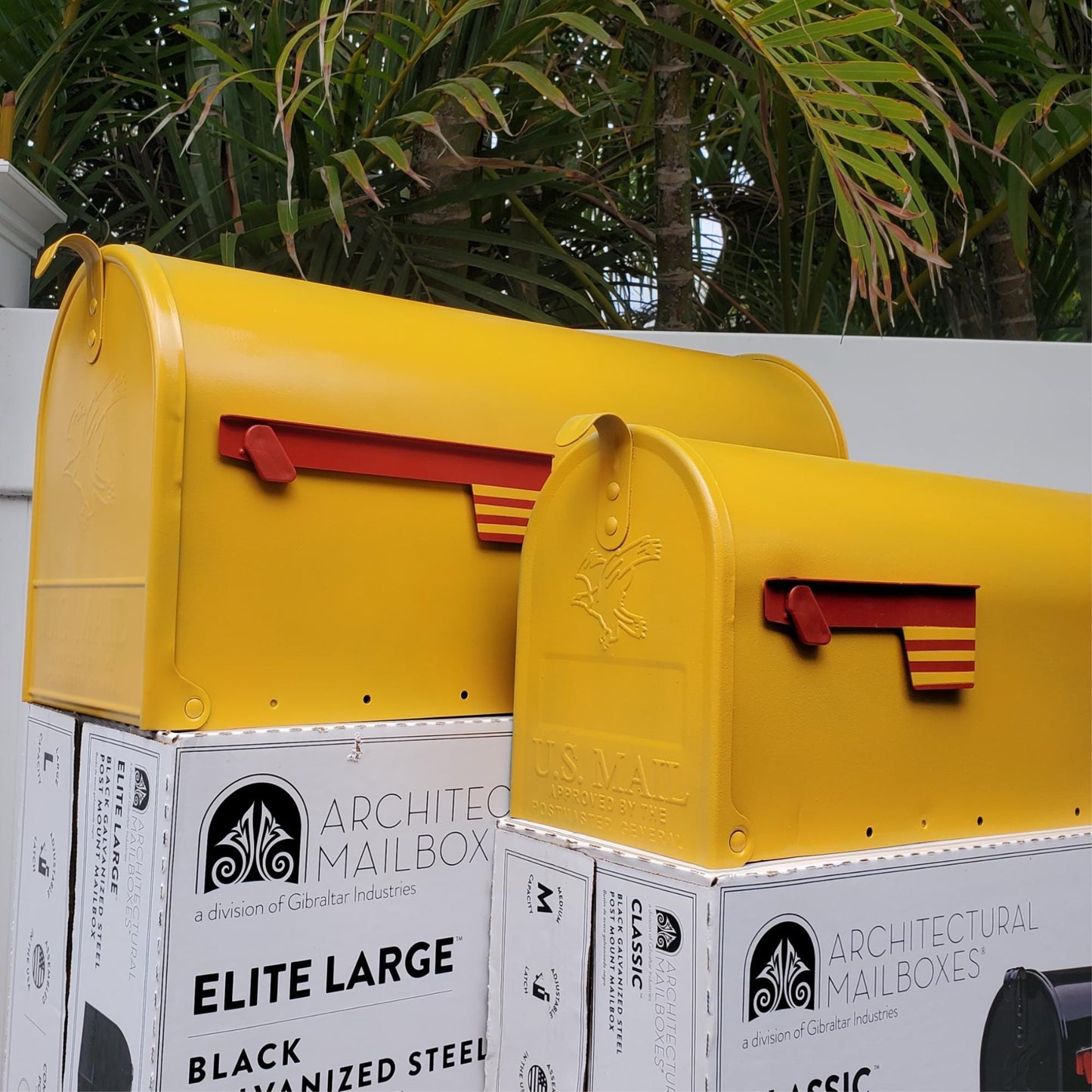Marigold Yellow Mailbox Set - Post + Mailbox Included