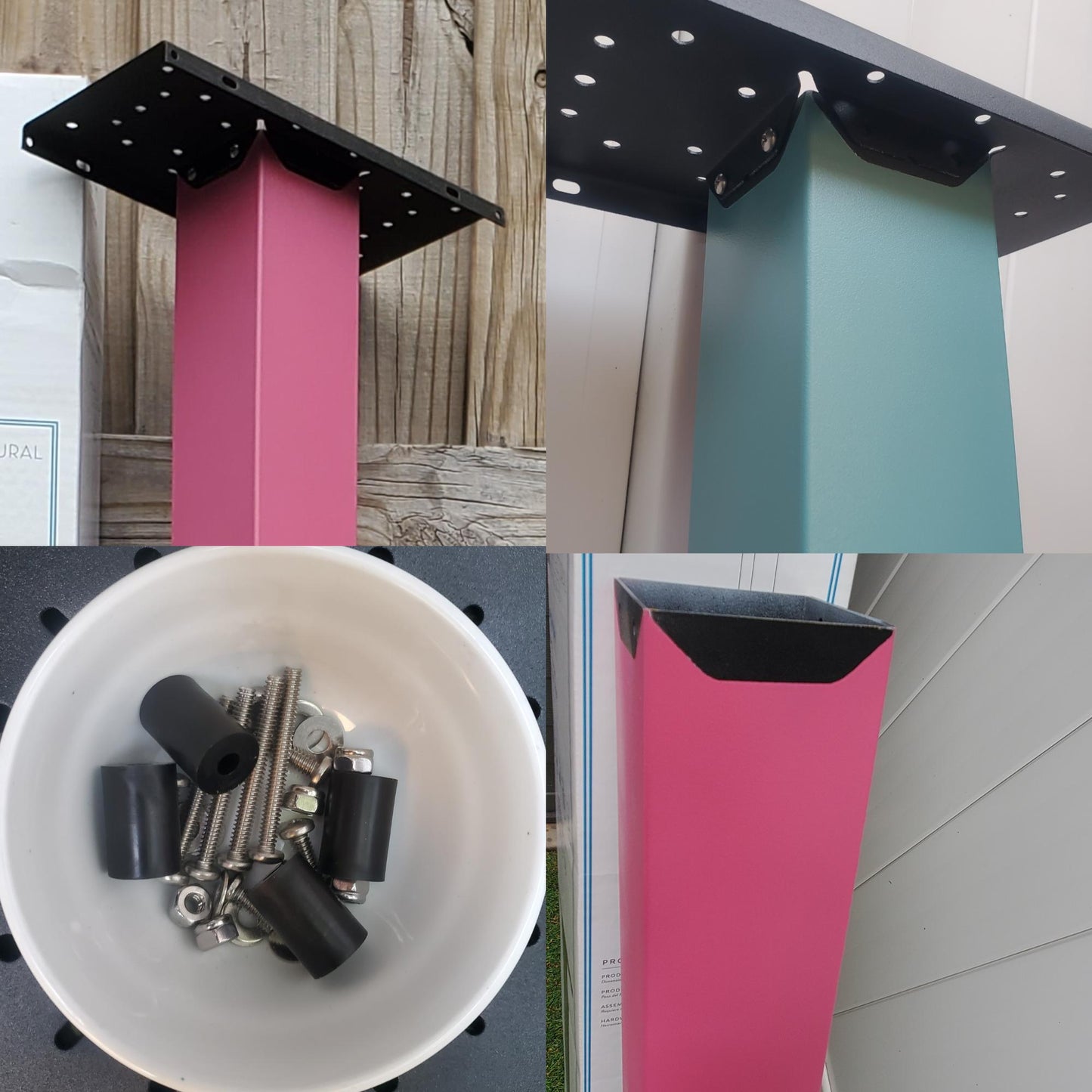 Berry Pink Mailbox Set - Post + Mailbox Included