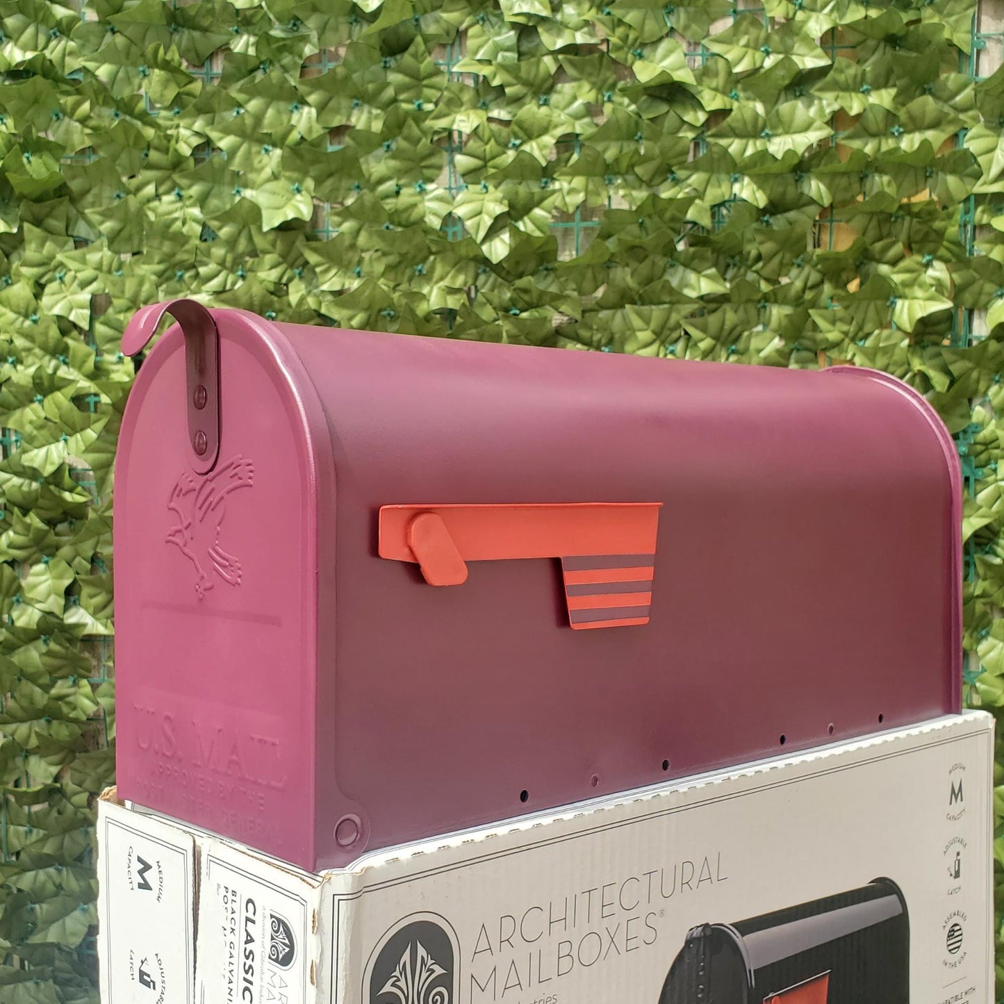Aubergine Purple Mailbox