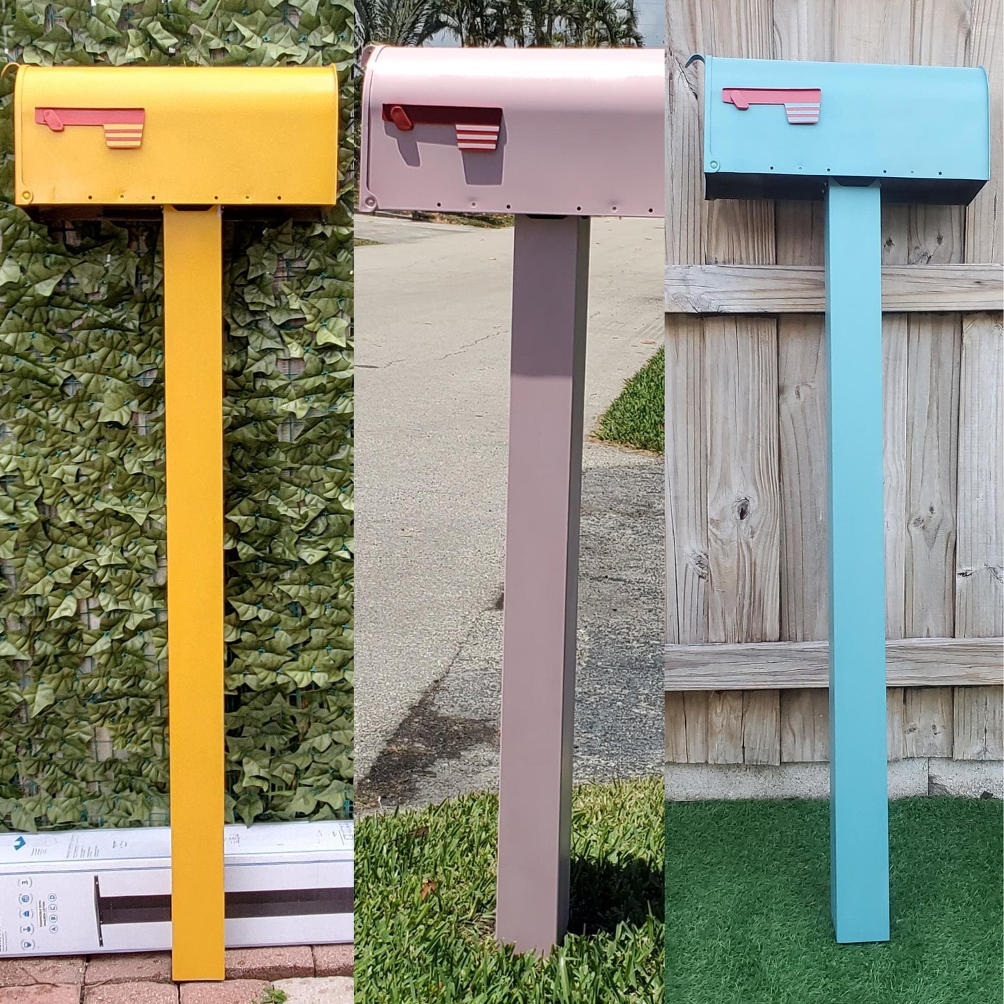 Marigold Yellow Mailbox Set - Post + Mailbox Included