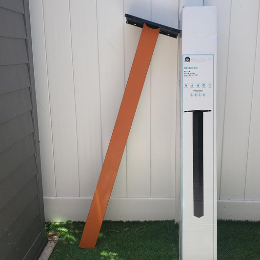 Rustic Orange Mailbox Post