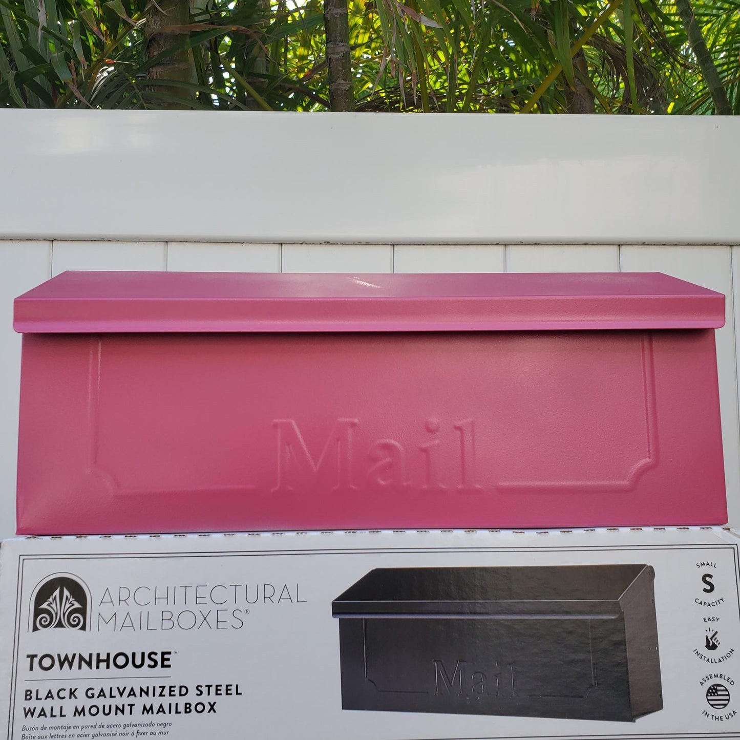 Berry Pink Wall Mount Mailbox