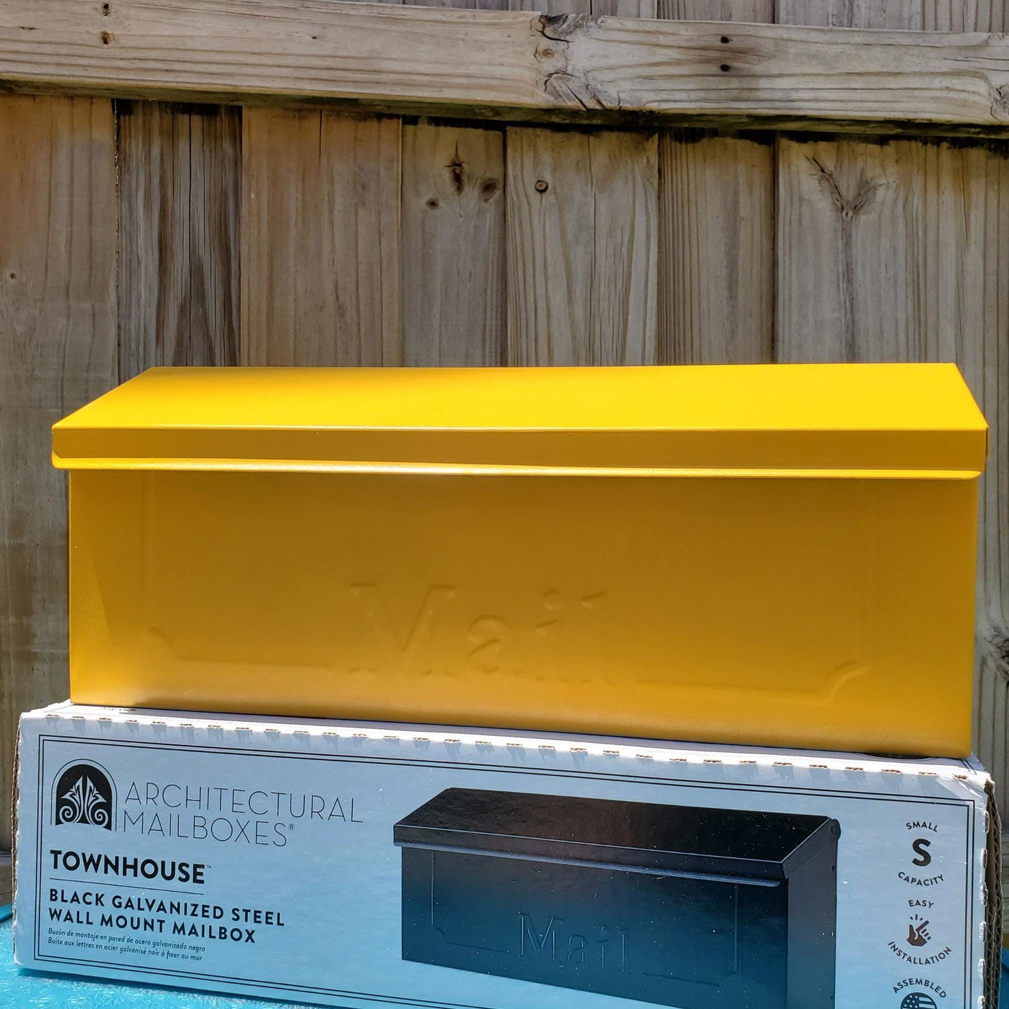 Marigold Yellow Wall Mount Mailbox