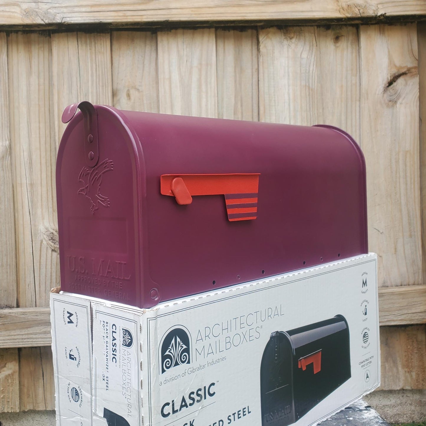 Aubergine Purple Mailbox