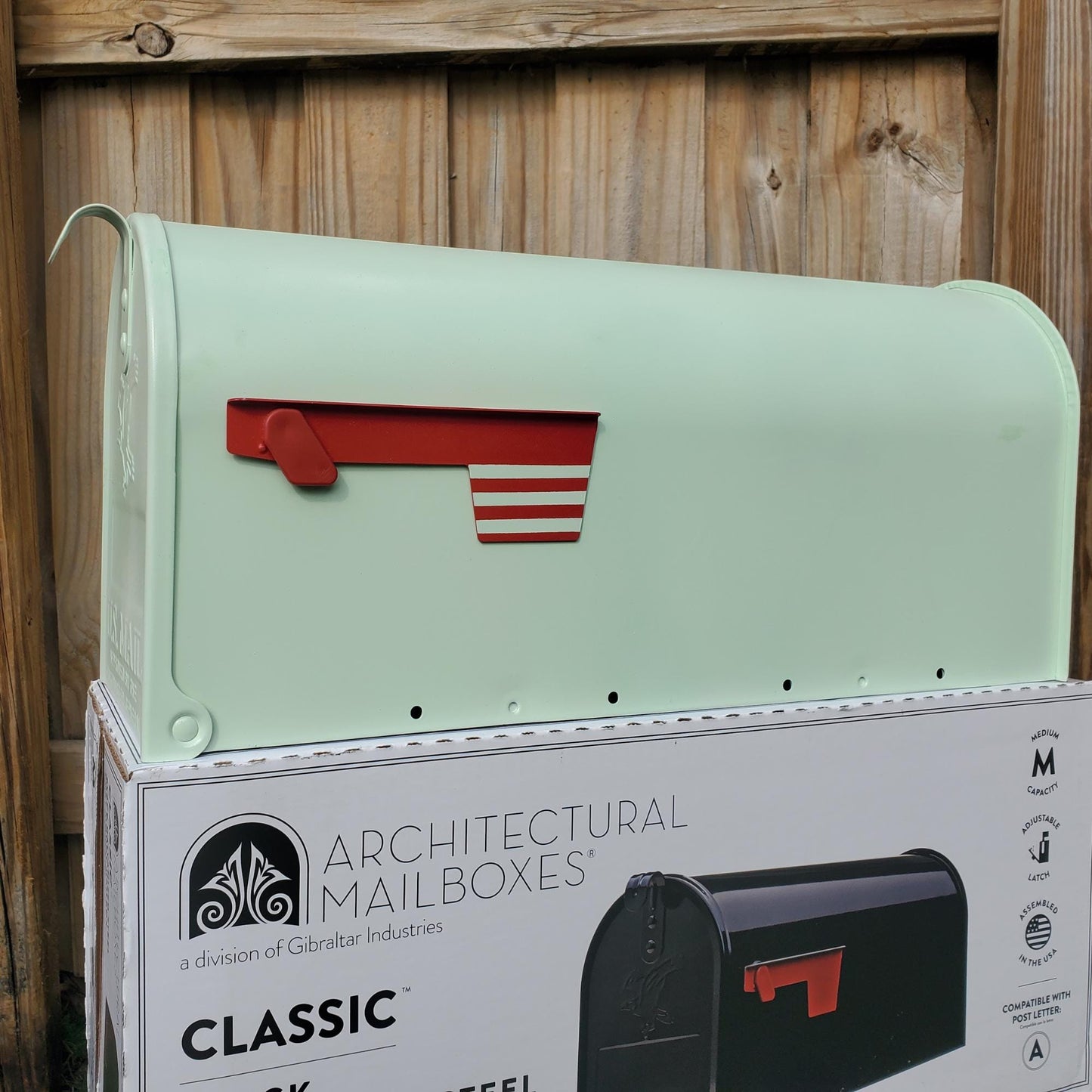 Mint Green Mailbox