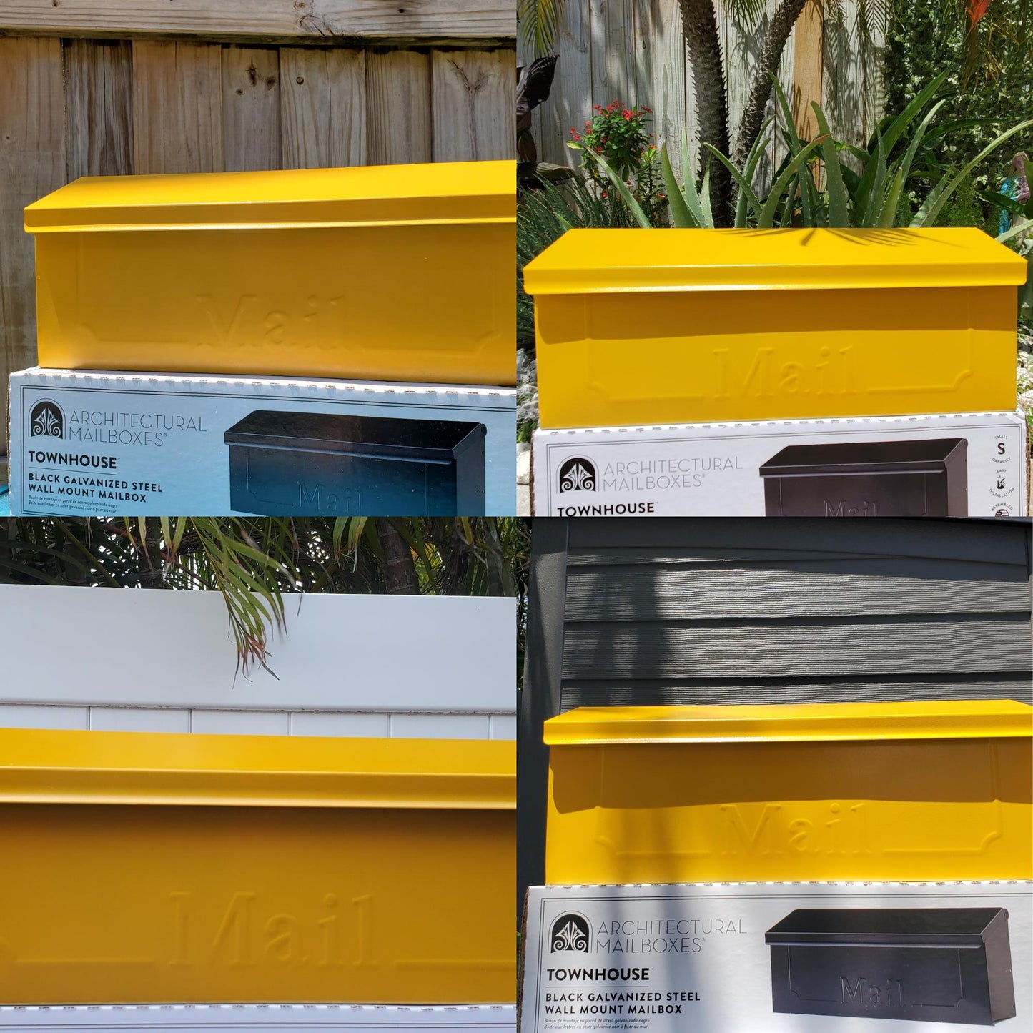 Marigold Yellow Wall Mount Mailbox