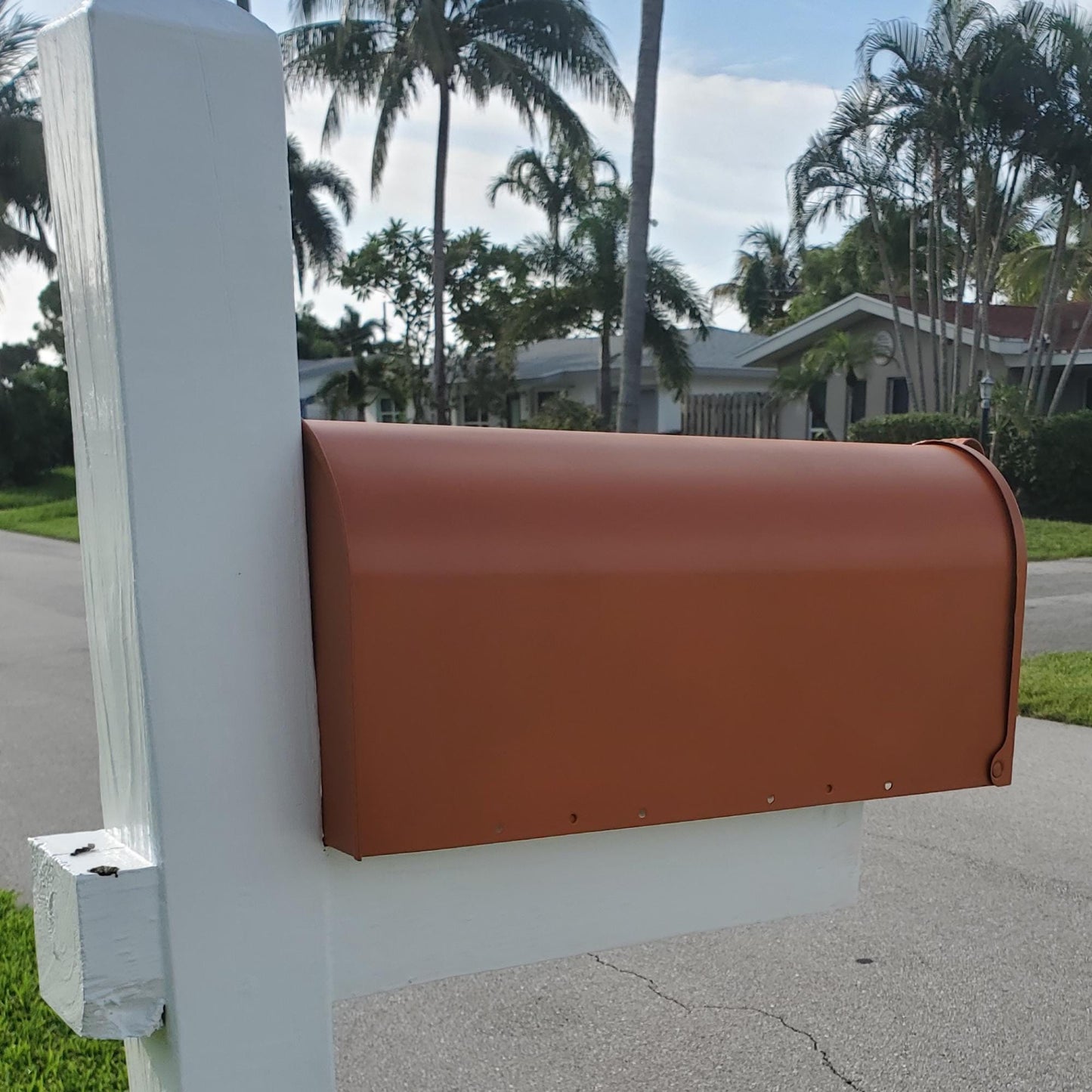 Rustic Orange Mailbox