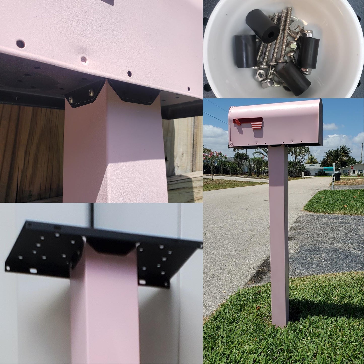 Light Pink Mailbox Post