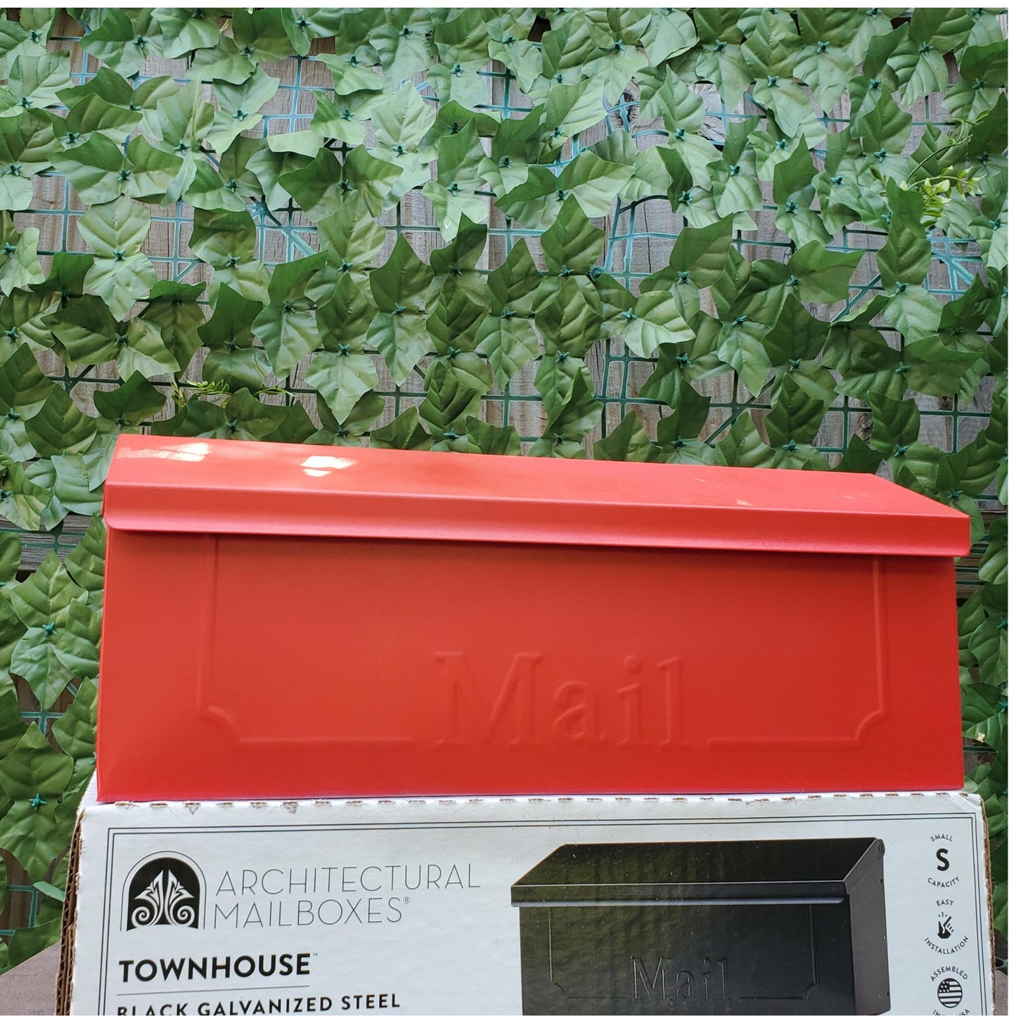 Apple Red Wall Mount Mailbox