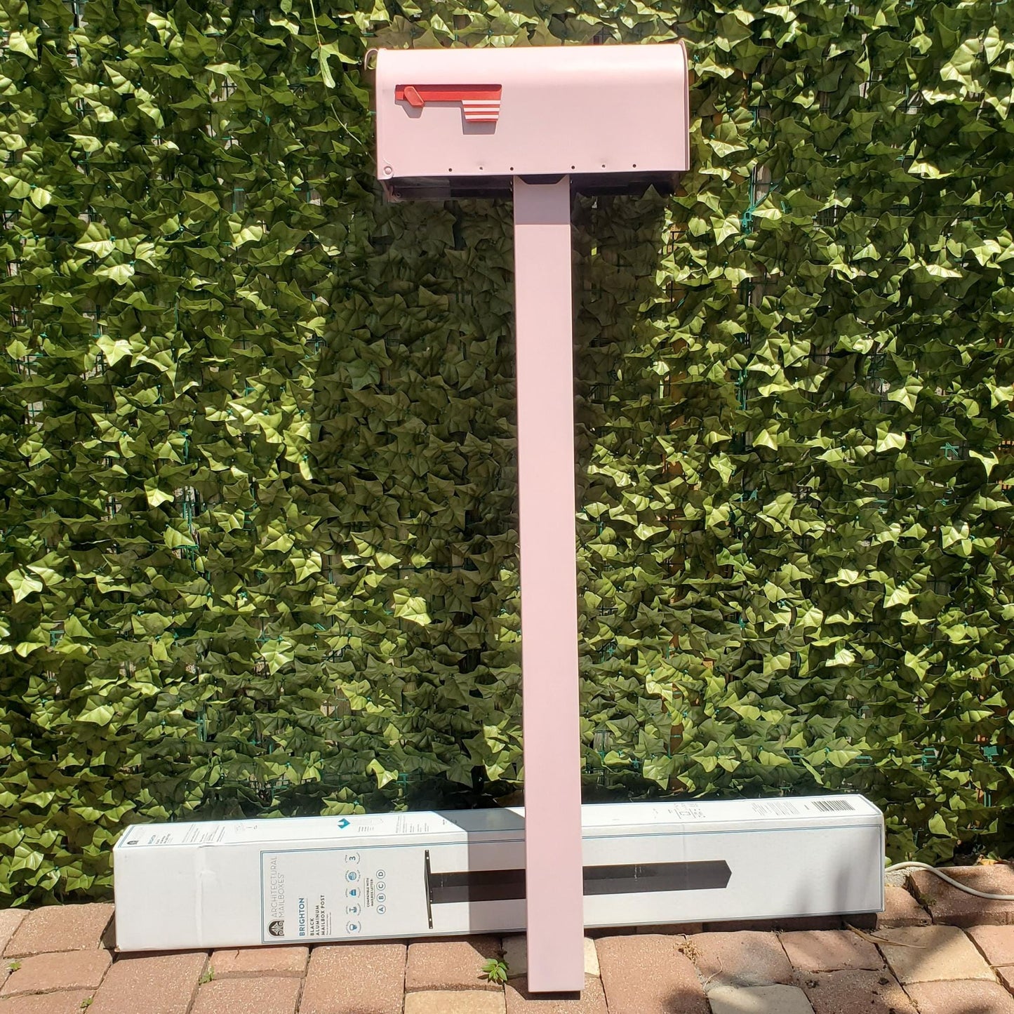 Light Pink Mailbox Post