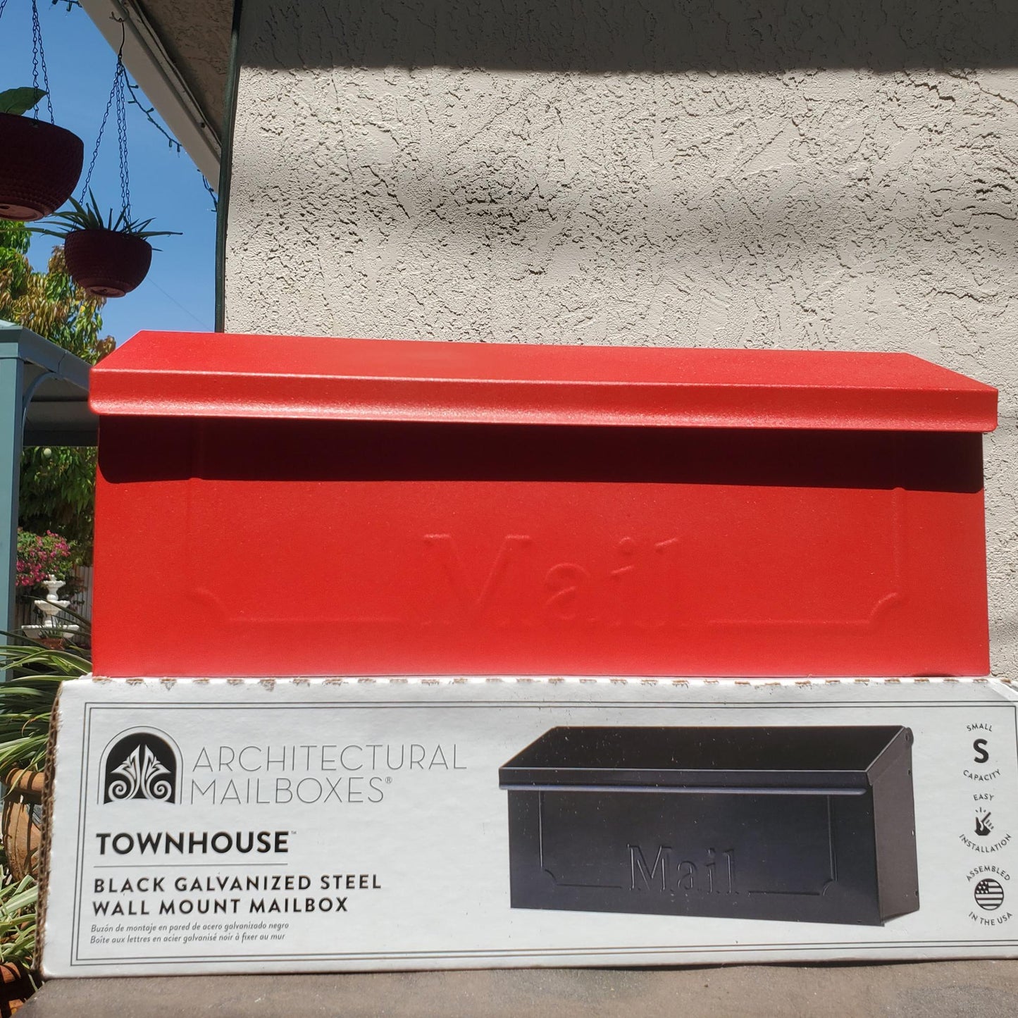 Apple Red Wall Mount Mailbox