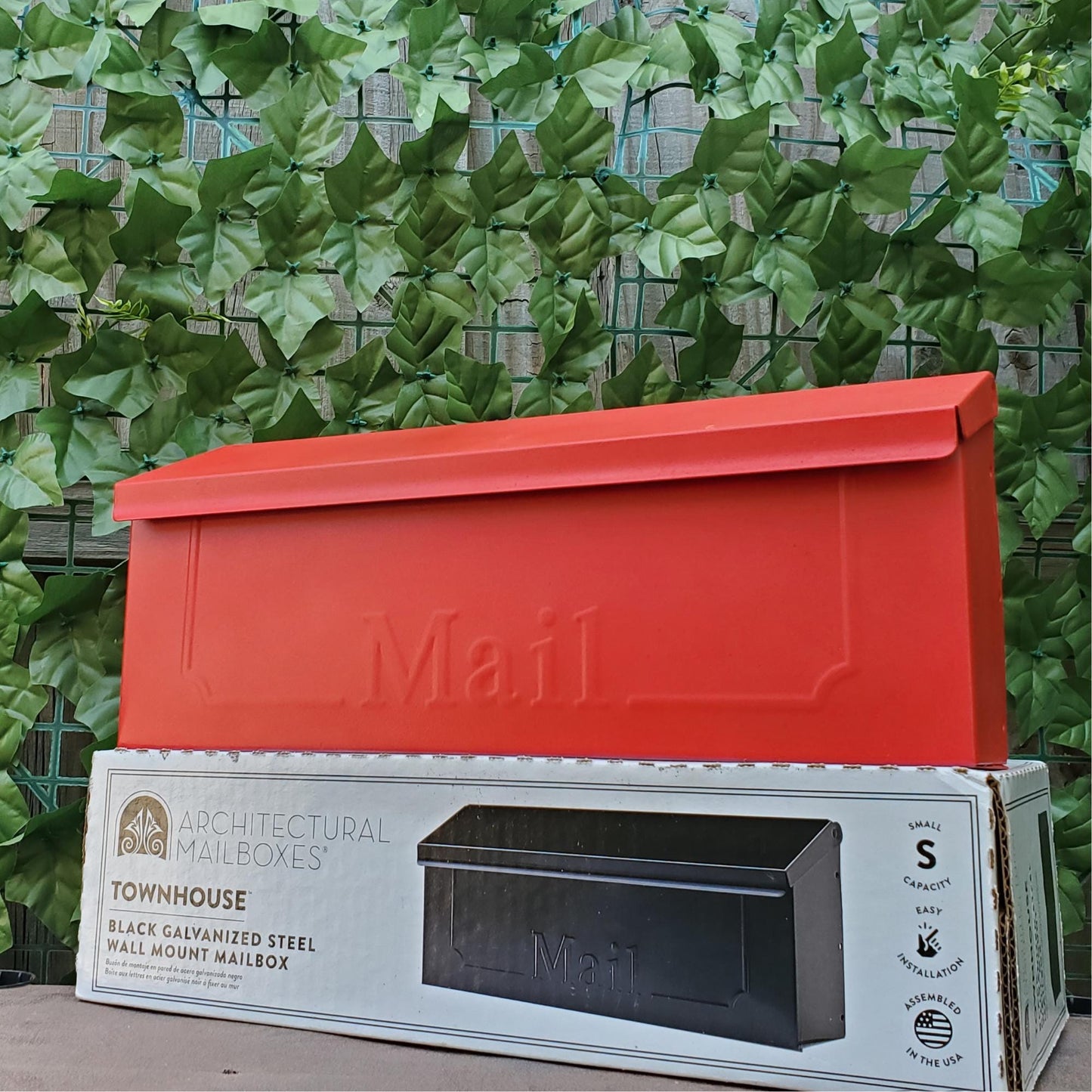 Apple Red Wall Mount Mailbox