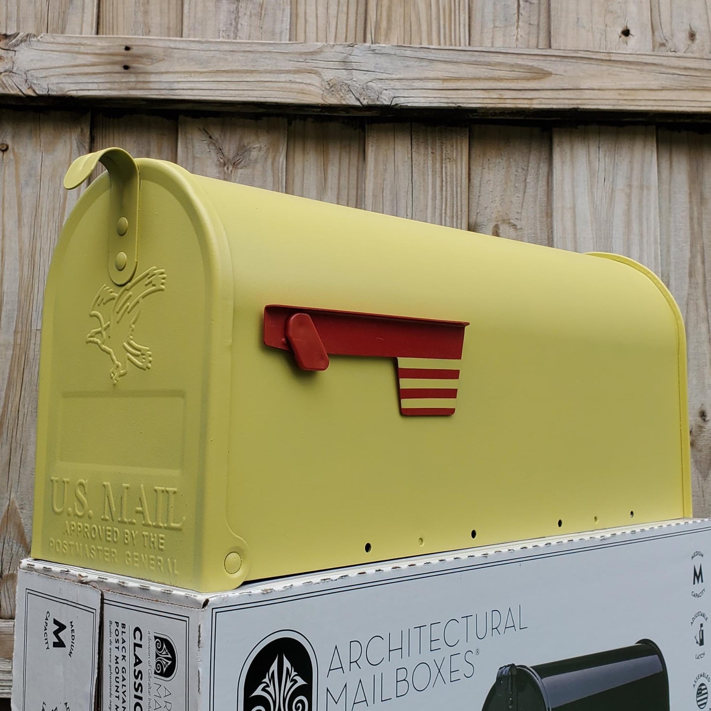 Lemongrass Yellow Green Mailbox
