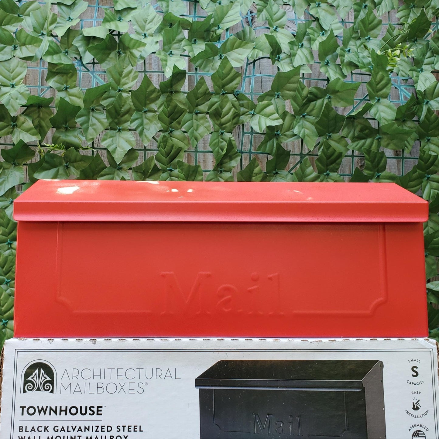 Apple Red Wall Mount Mailbox