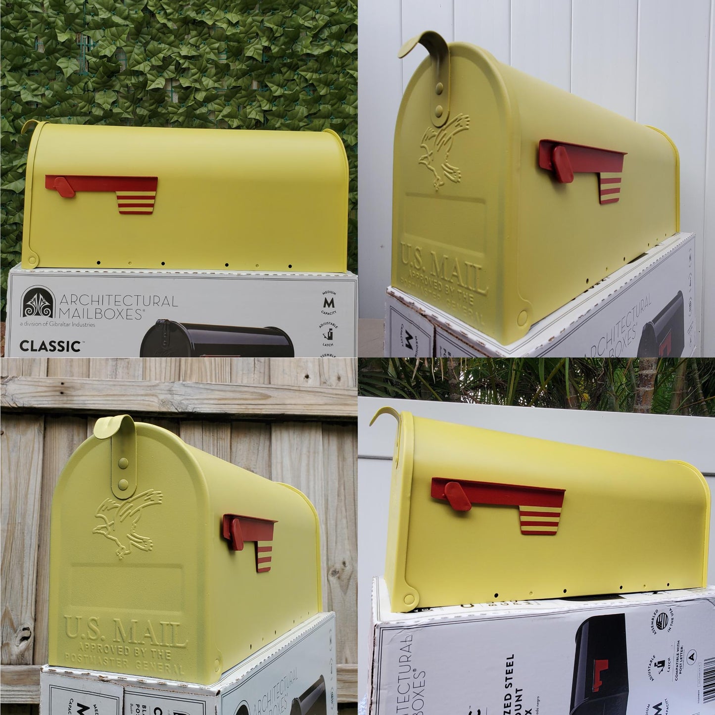 Lemongrass Yellow Green Mailbox