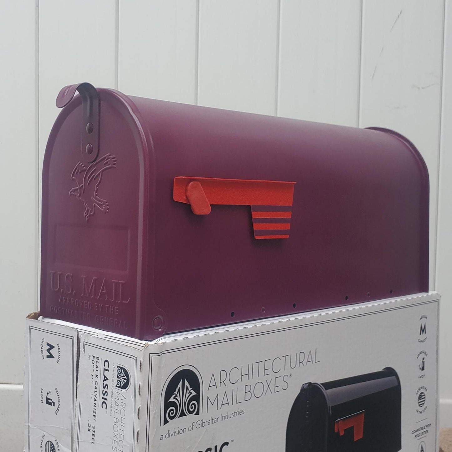 Aubergine Purple Mailbox