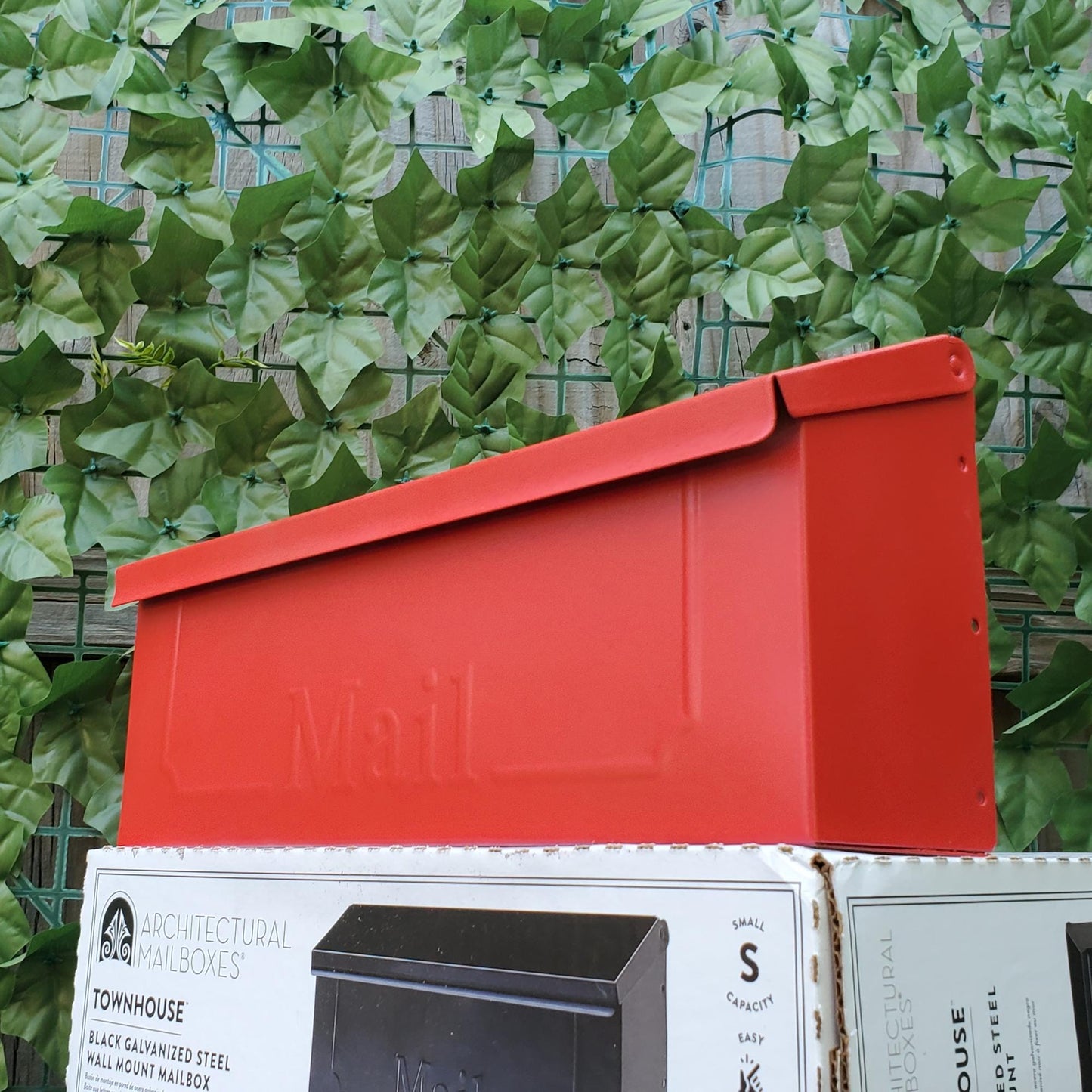 Apple Red Wall Mount Mailbox