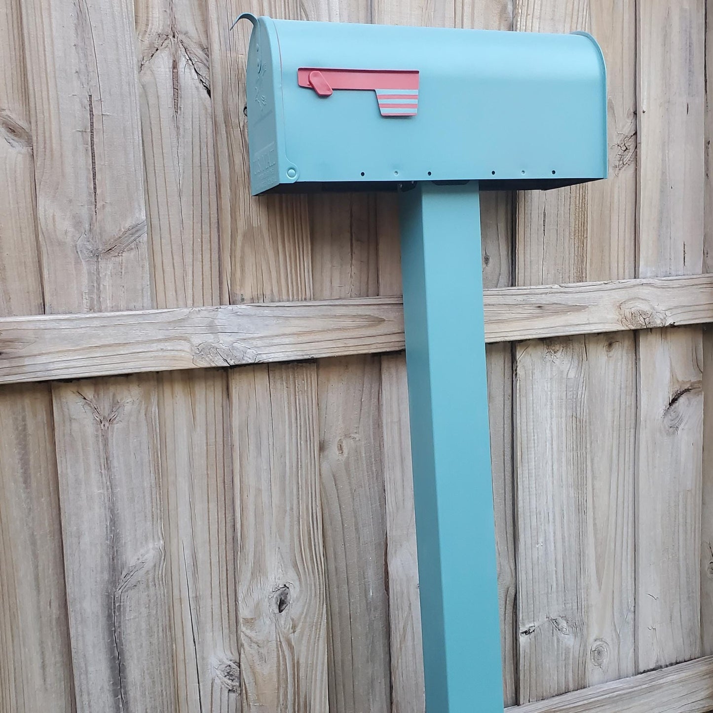 Teal Blue Mailbox Set - Post + Mailbox Included
