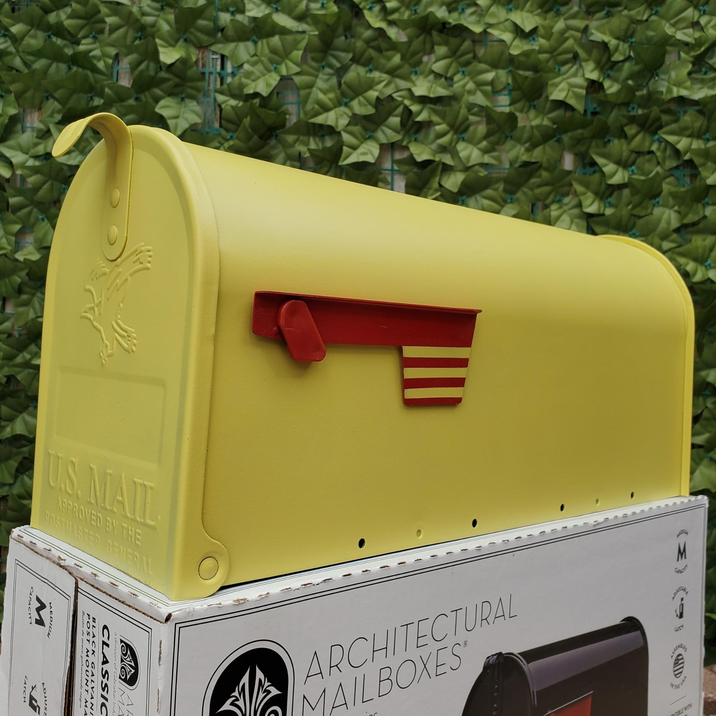 Lemongrass Yellow Green Mailbox