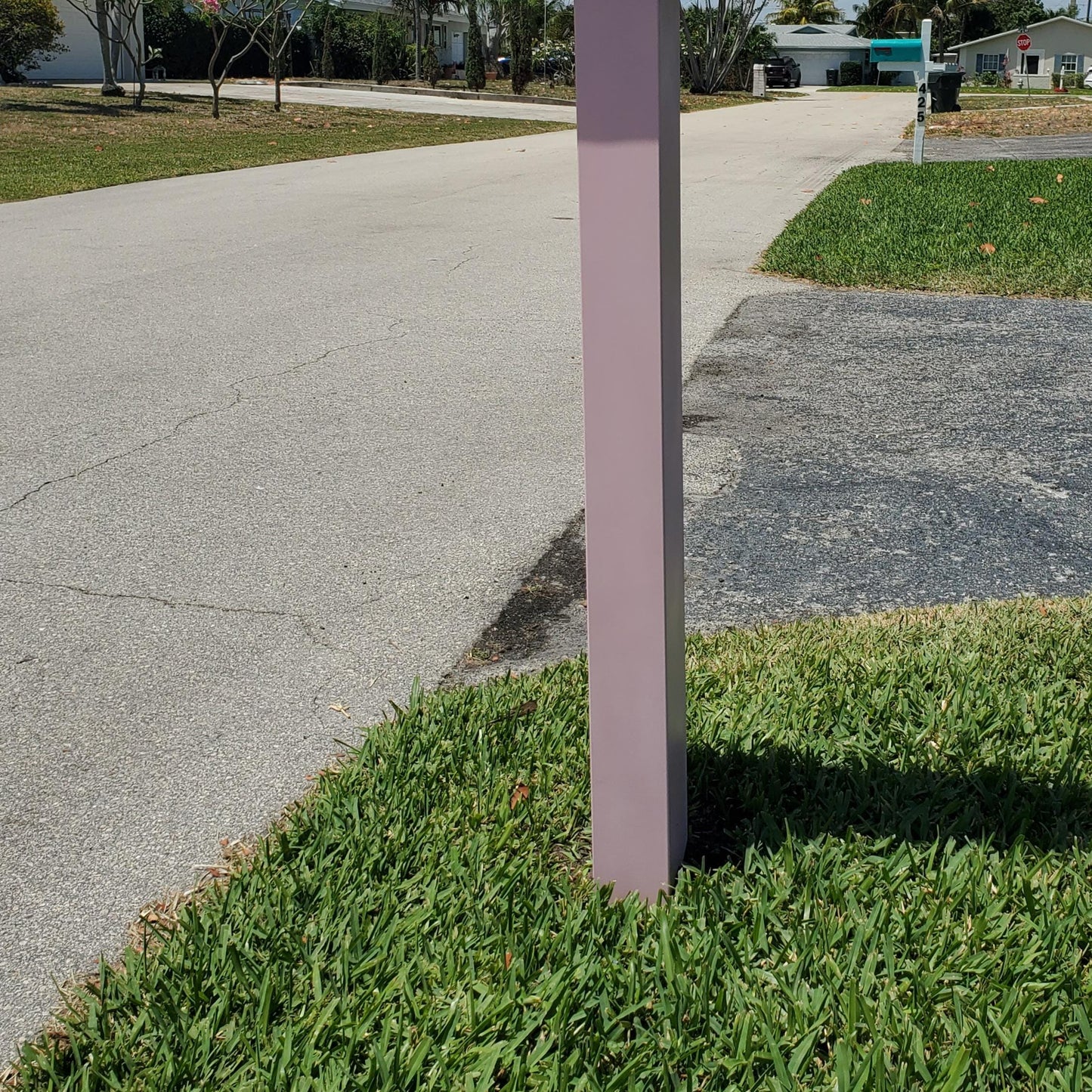 Light Pink Mailbox Post