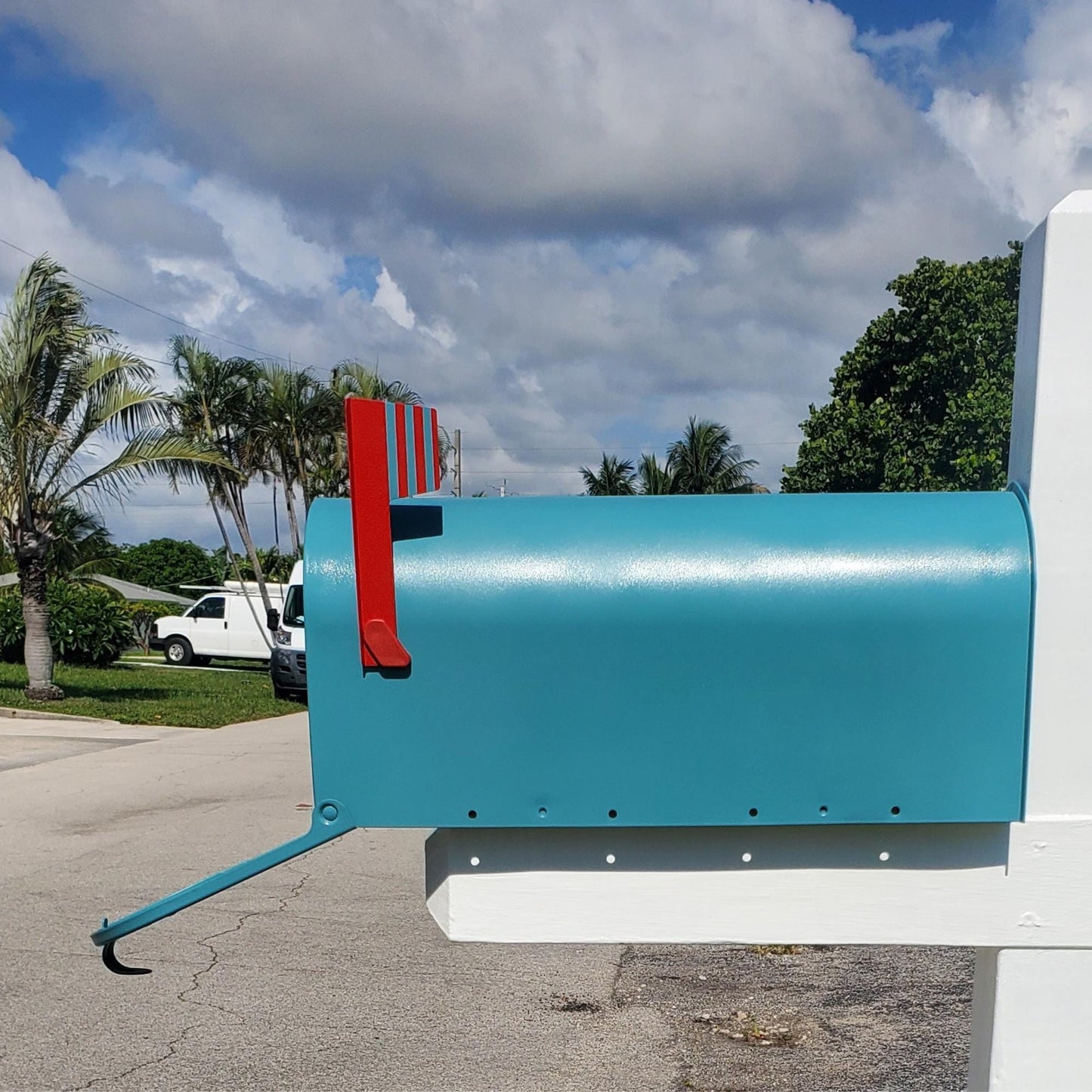 Teal Blue Mailbox