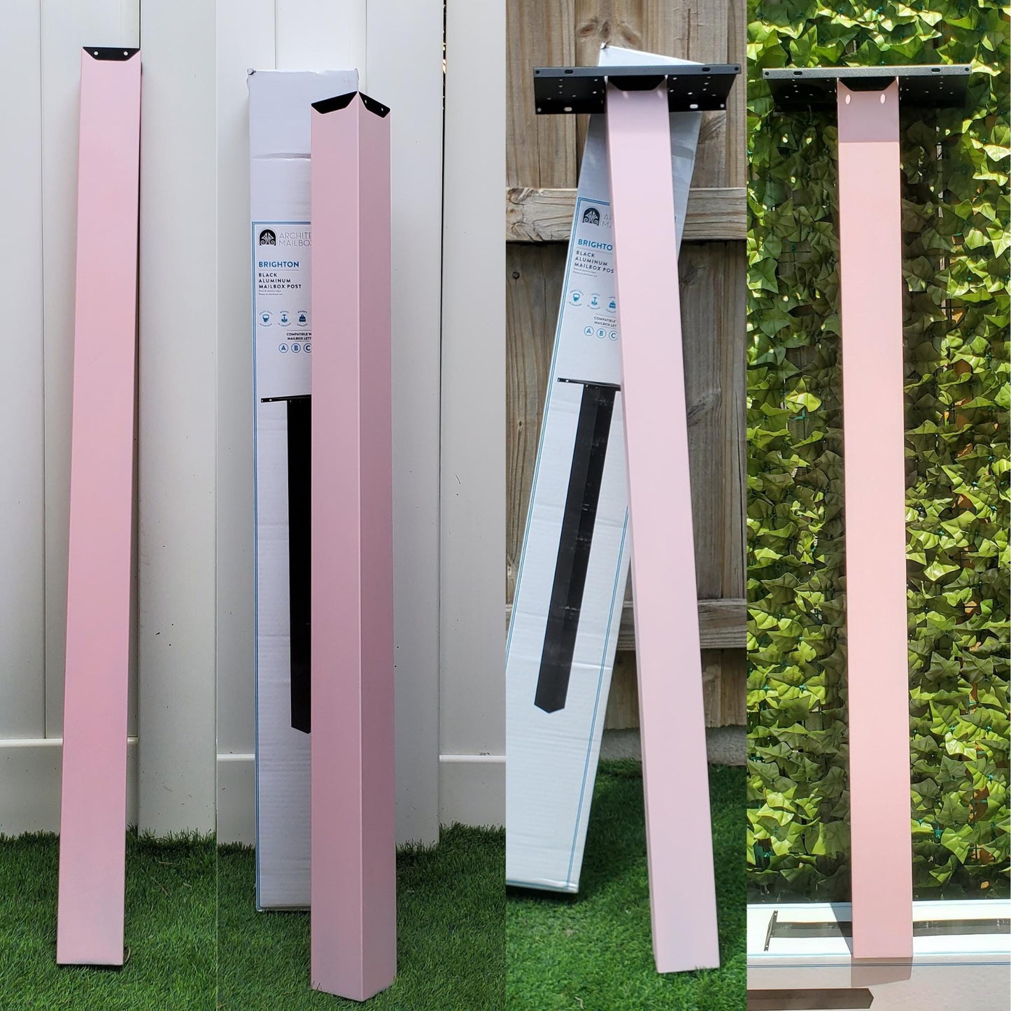 Light Pink Mailbox Post