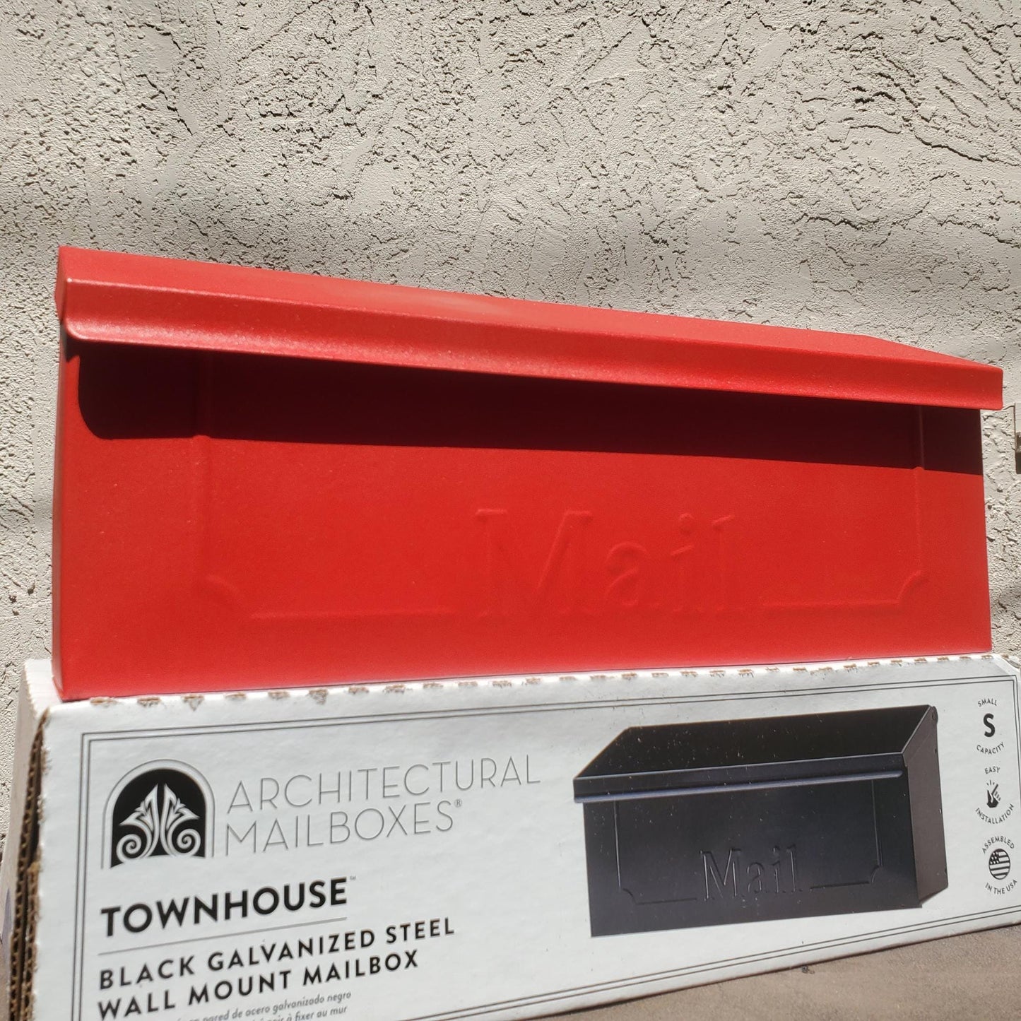 Apple Red Wall Mount Mailbox